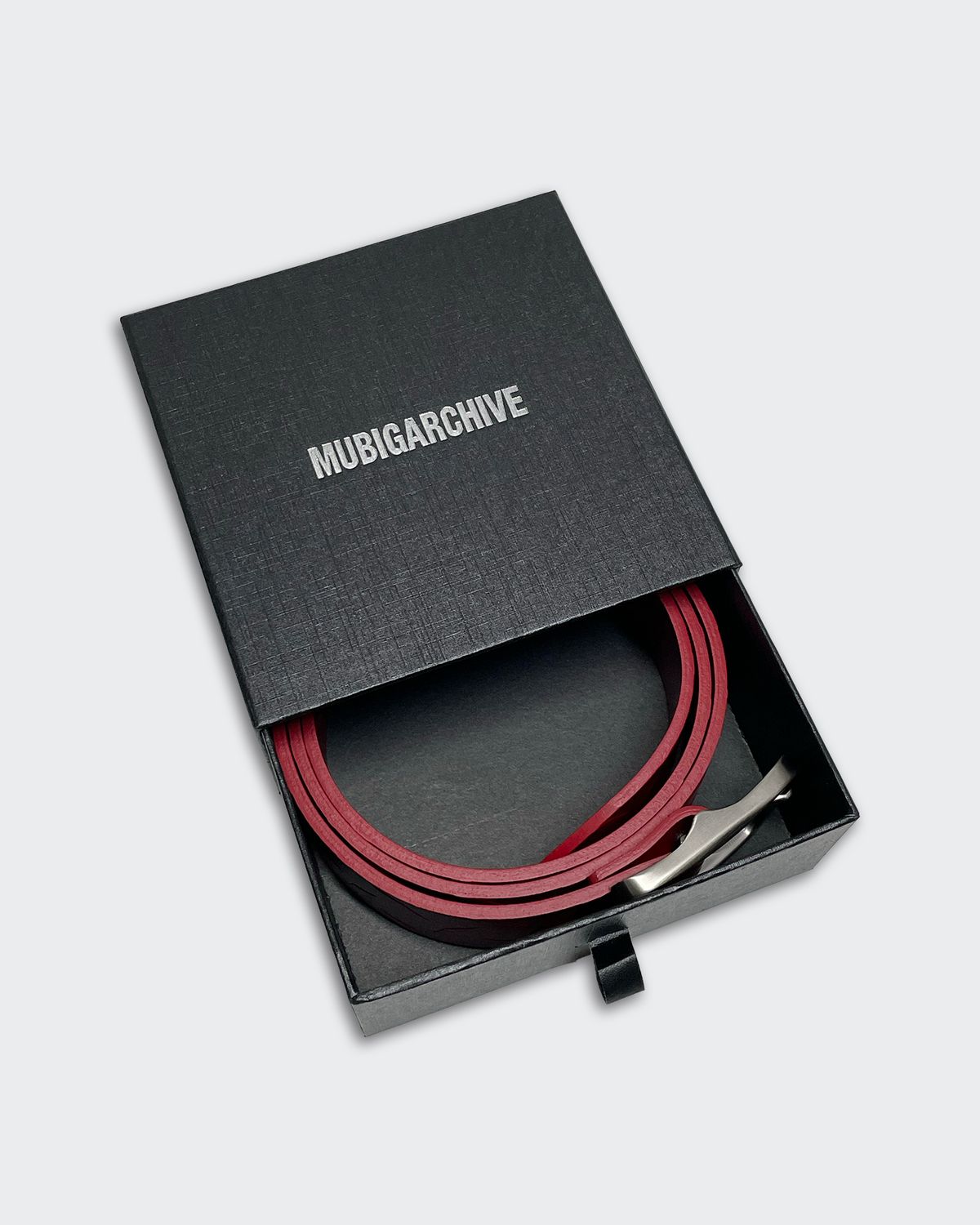 무비그아카이브(MUBIG.ARCHIVE) Diamond Plate Belt (Red)