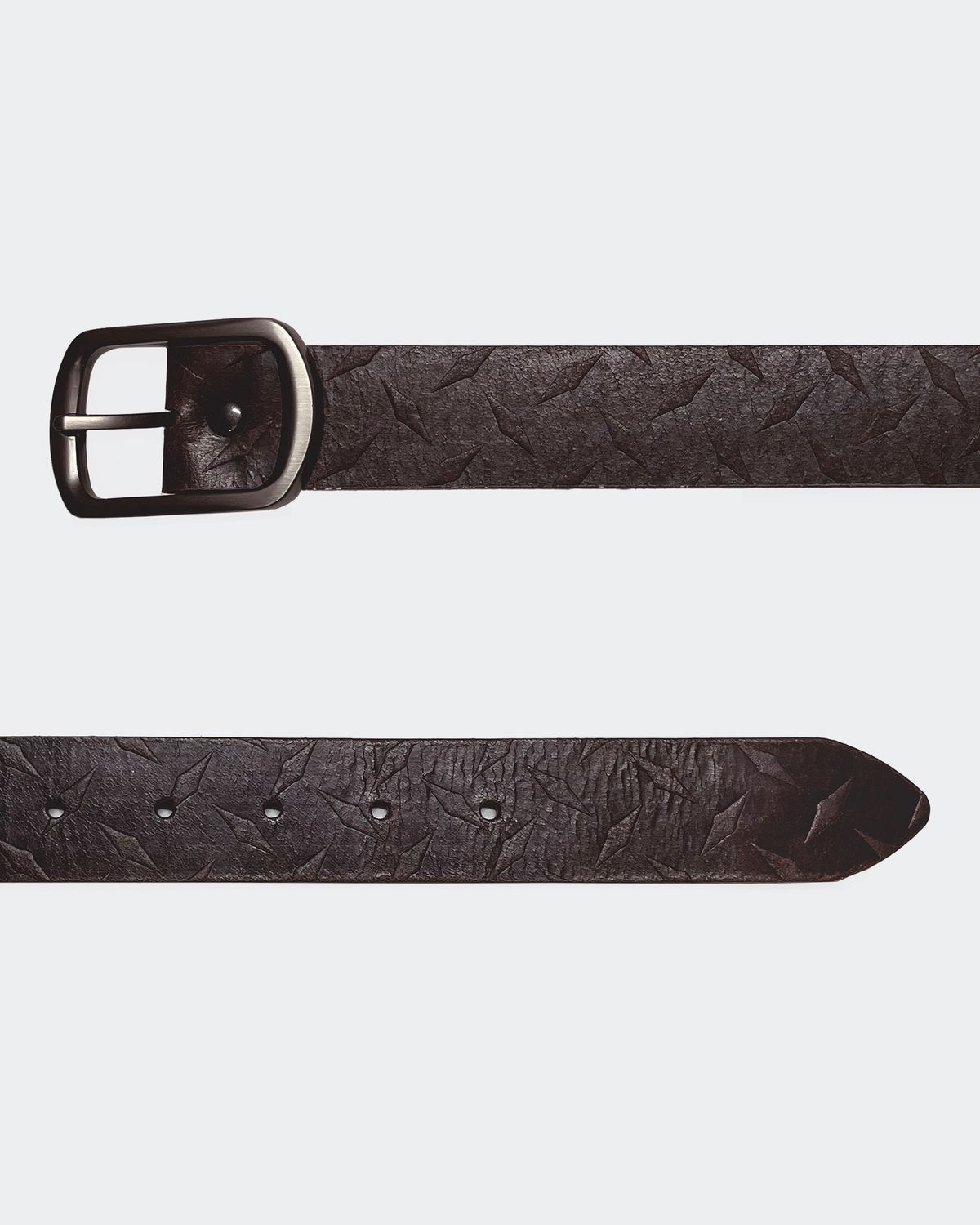 무비그아카이브(MUBIG.ARCHIVE) Diamond Plate Belt (Dark Brown)