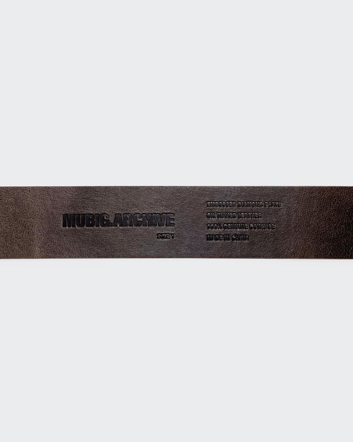 무비그아카이브(MUBIG.ARCHIVE) Diamond Plate Belt (Dark Brown)