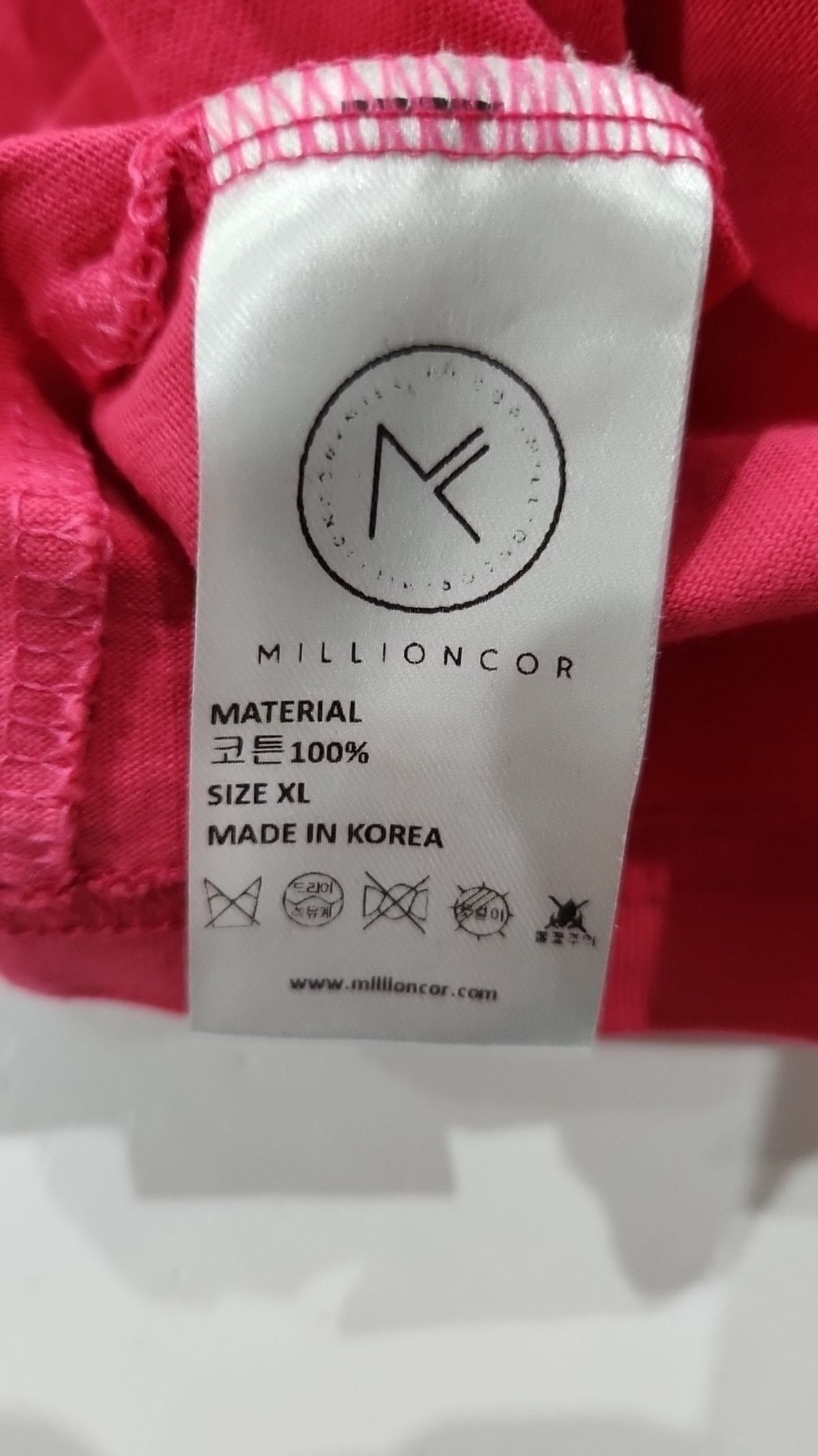 밀리언코르(MILLIONCOR) 반소매 티셔츠 XL