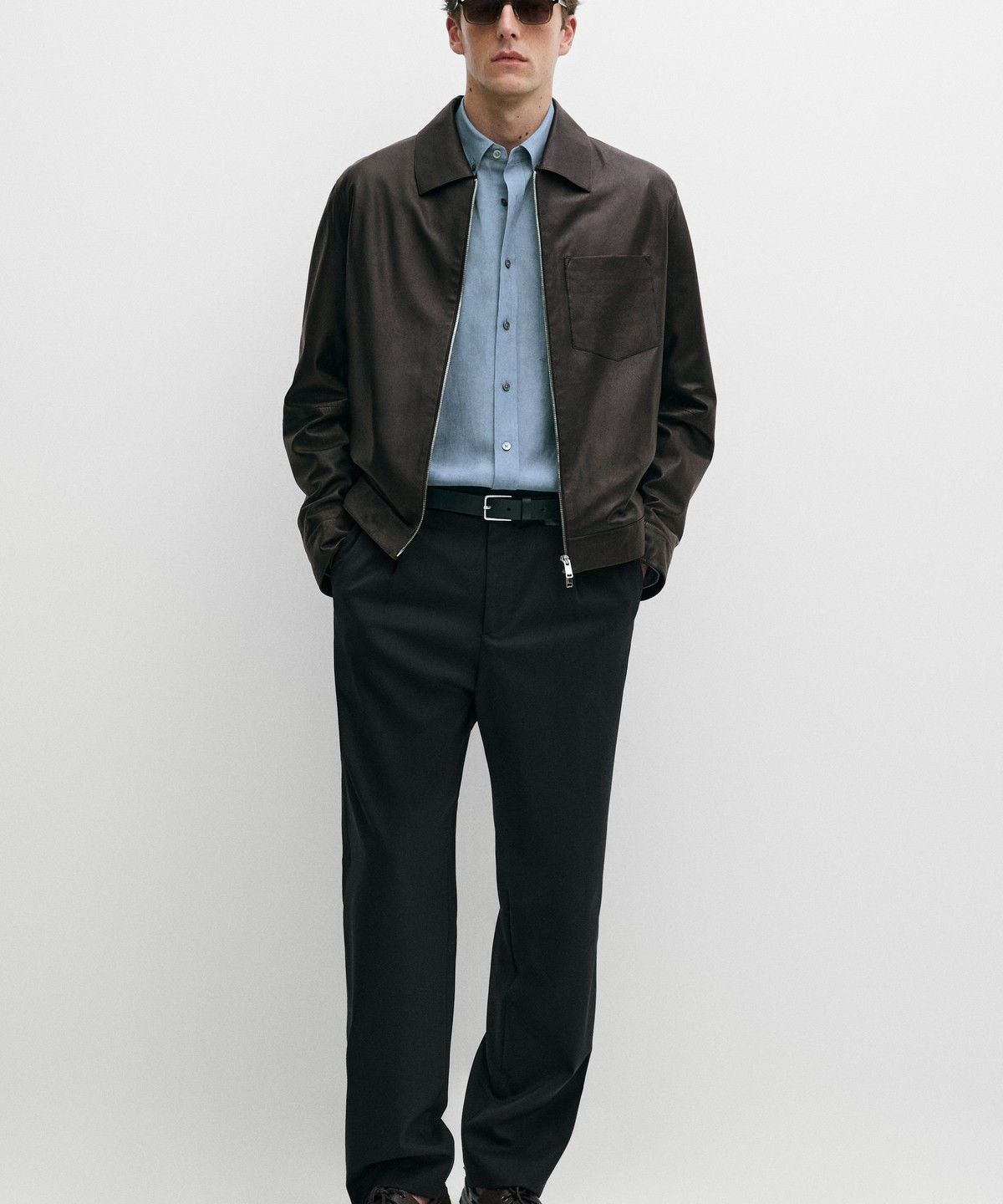 마시모두띠(MASSIMO DUTTI) 포켓 디테일 나파 레더 자켓