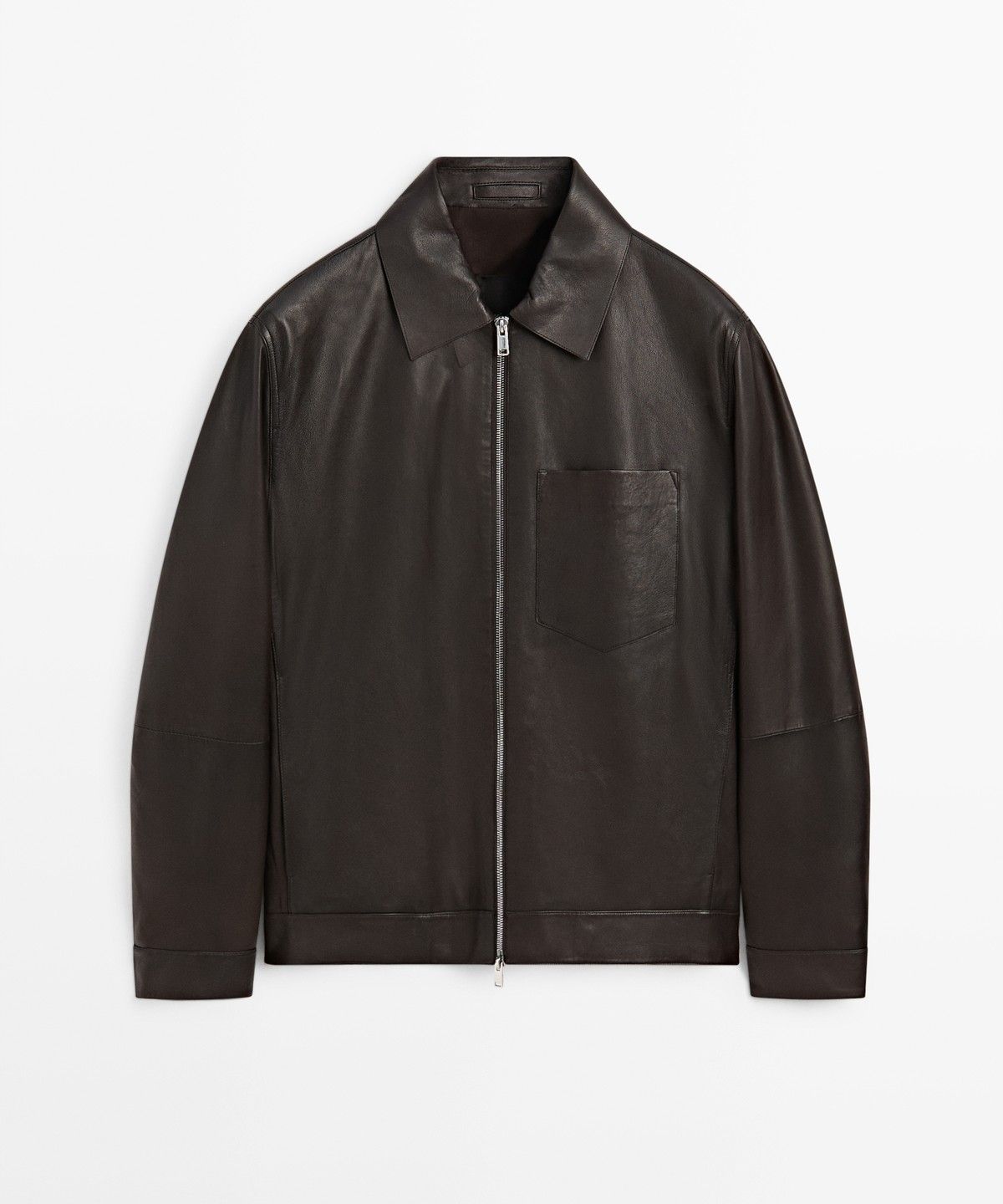 마시모두띠(MASSIMO DUTTI) 포켓 디테일 나파 레더 자켓