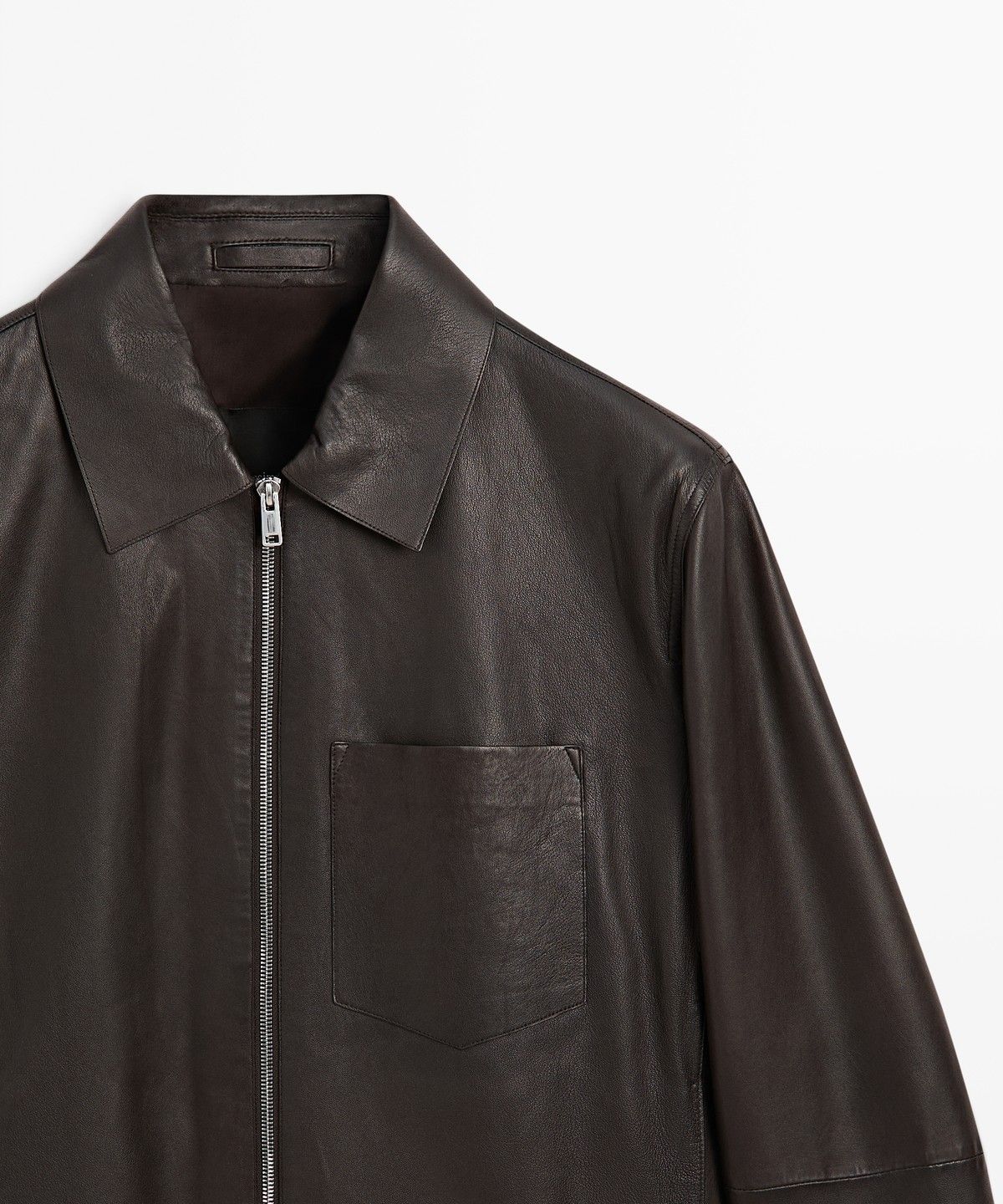 마시모두띠(MASSIMO DUTTI) 포켓 디테일 나파 레더 자켓
