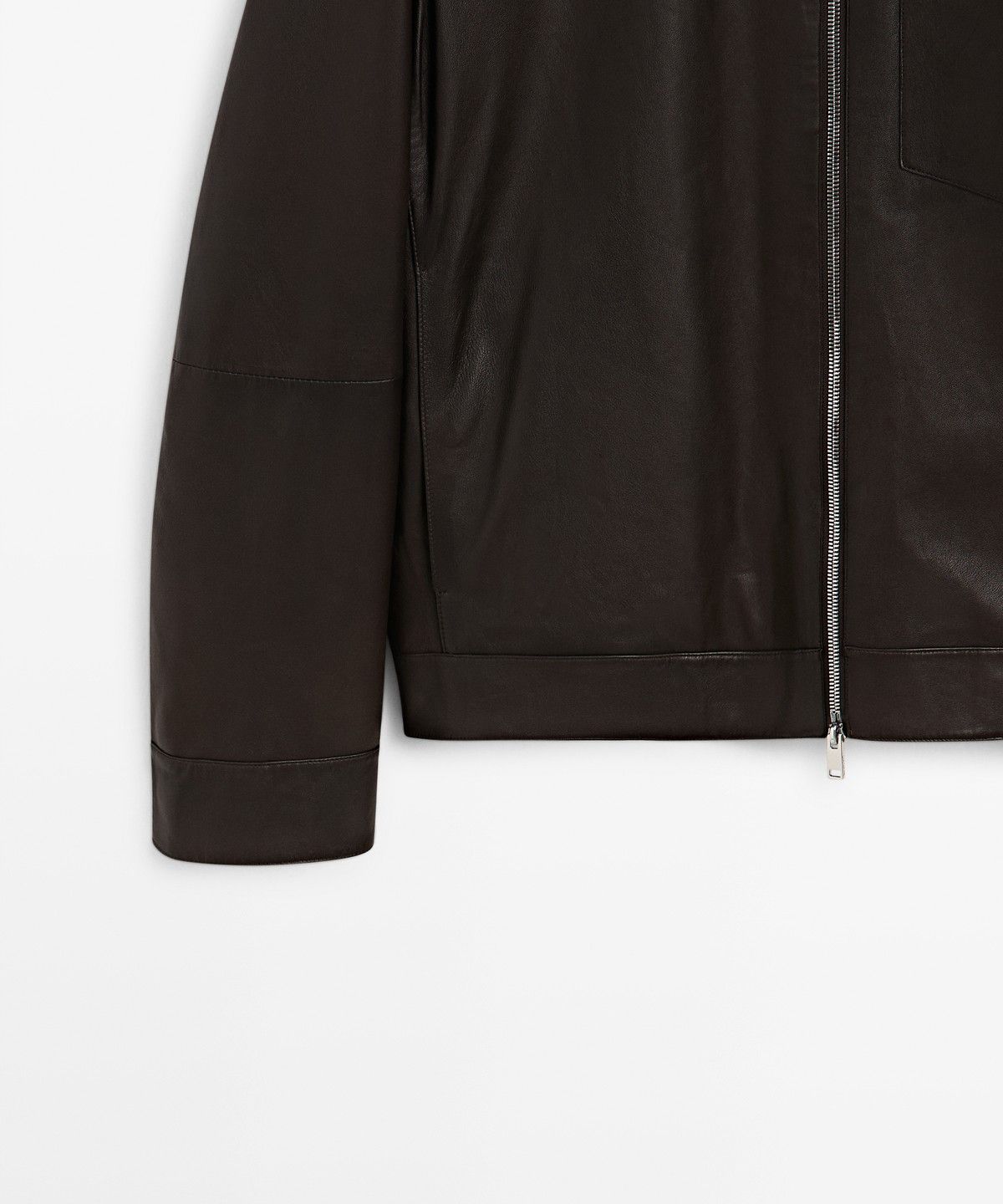 마시모두띠(MASSIMO DUTTI) 포켓 디테일 나파 레더 자켓