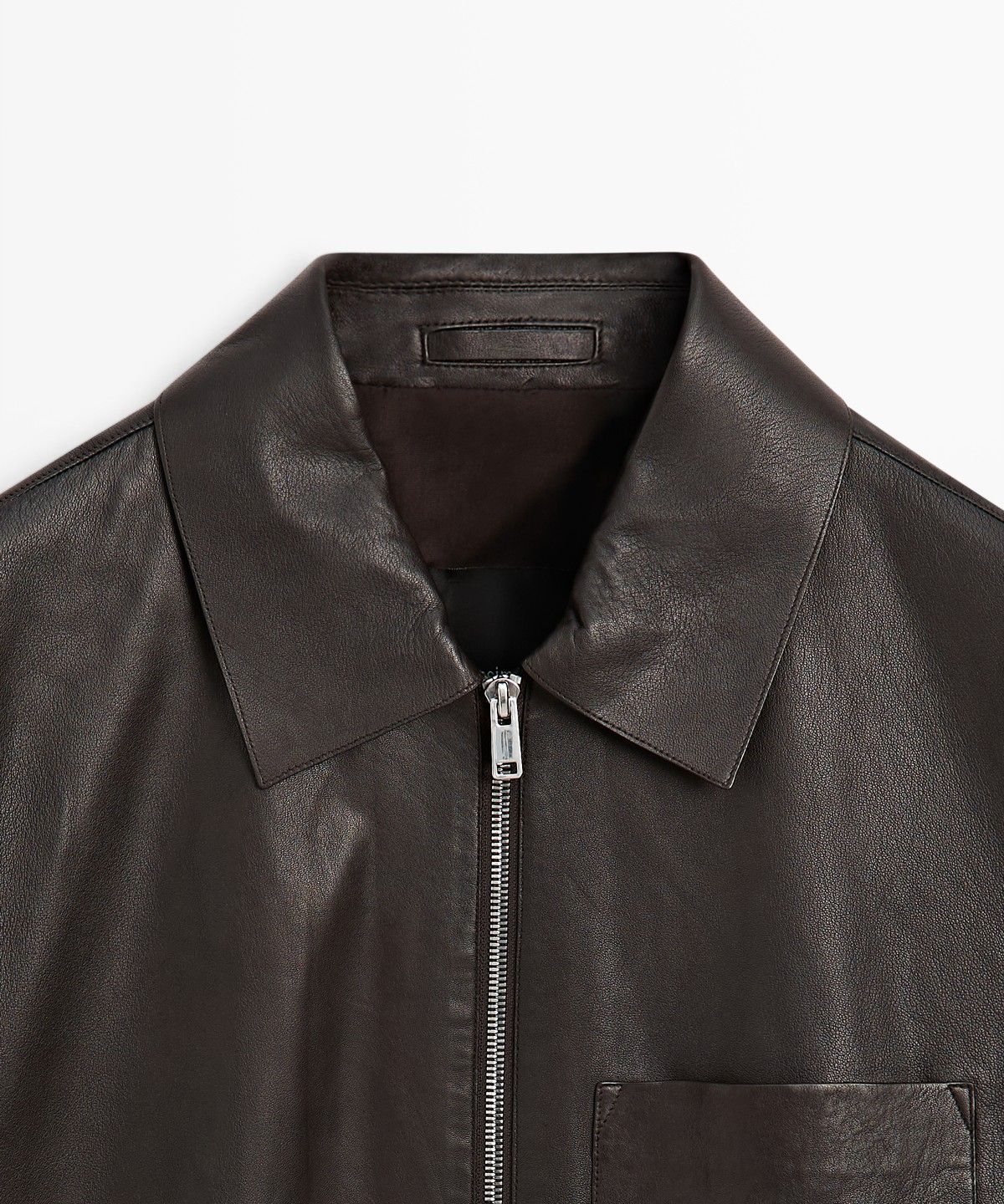 마시모두띠(MASSIMO DUTTI) 포켓 디테일 나파 레더 자켓