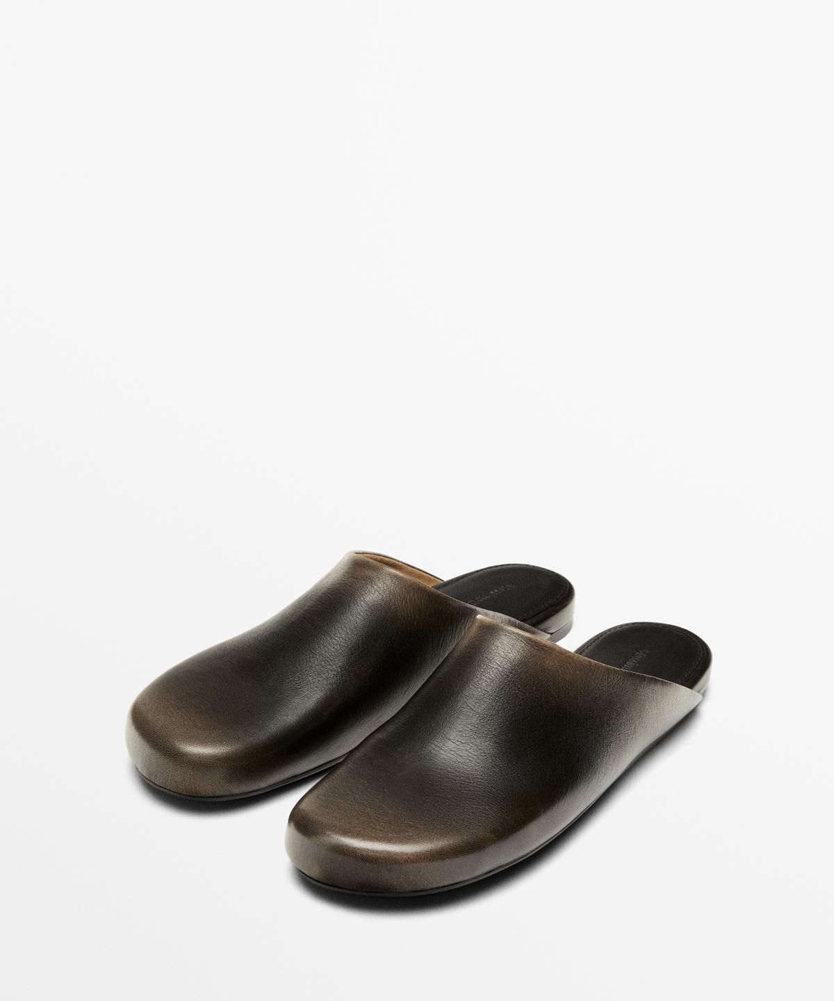 마시모두띠(MASSIMO DUTTI) 레더 뮬