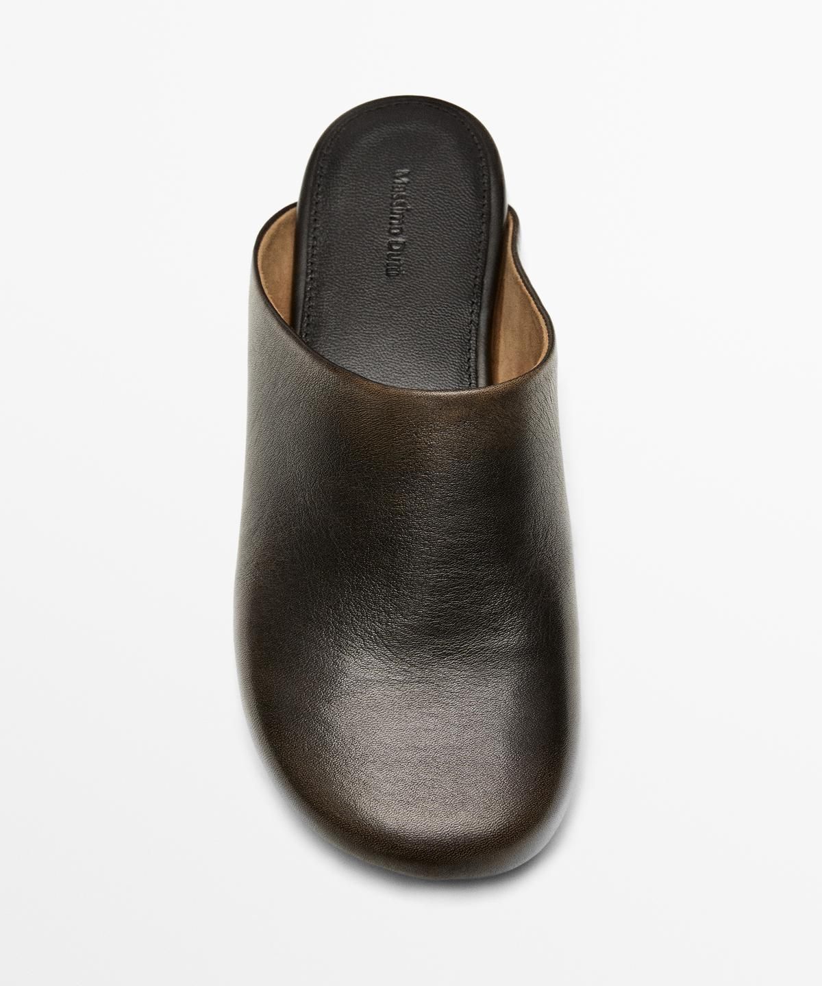 마시모두띠(MASSIMO DUTTI) 레더 뮬