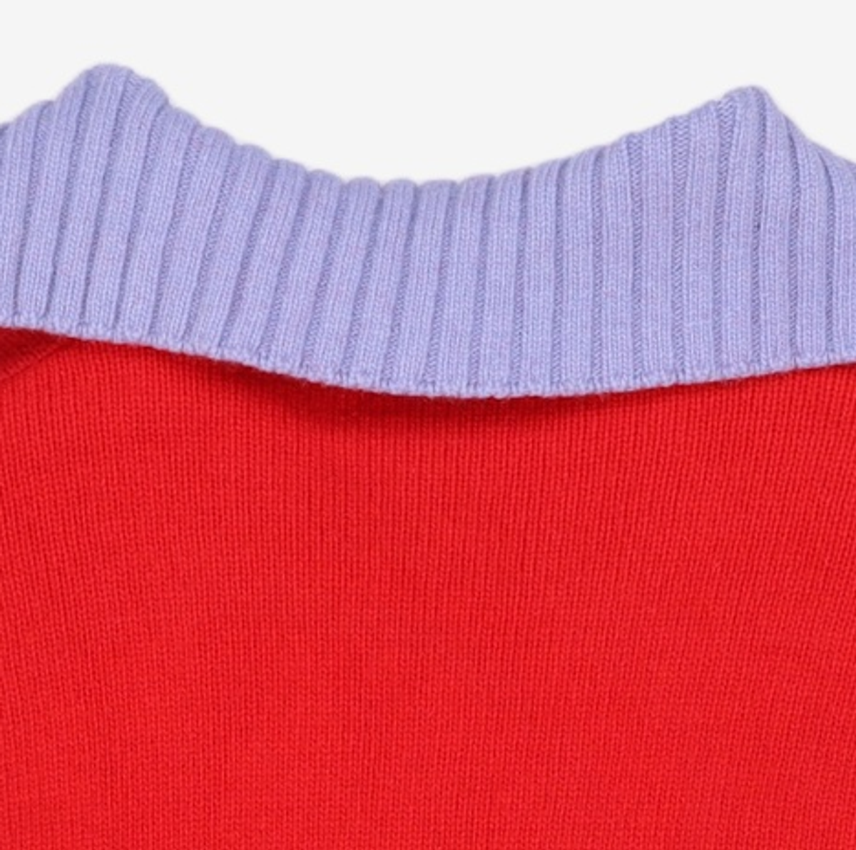 아이아이(EYEYE) LEATHER LOGO PATCH CABLE KNIT TOP_RED (EEON4NTR04W) FREE
