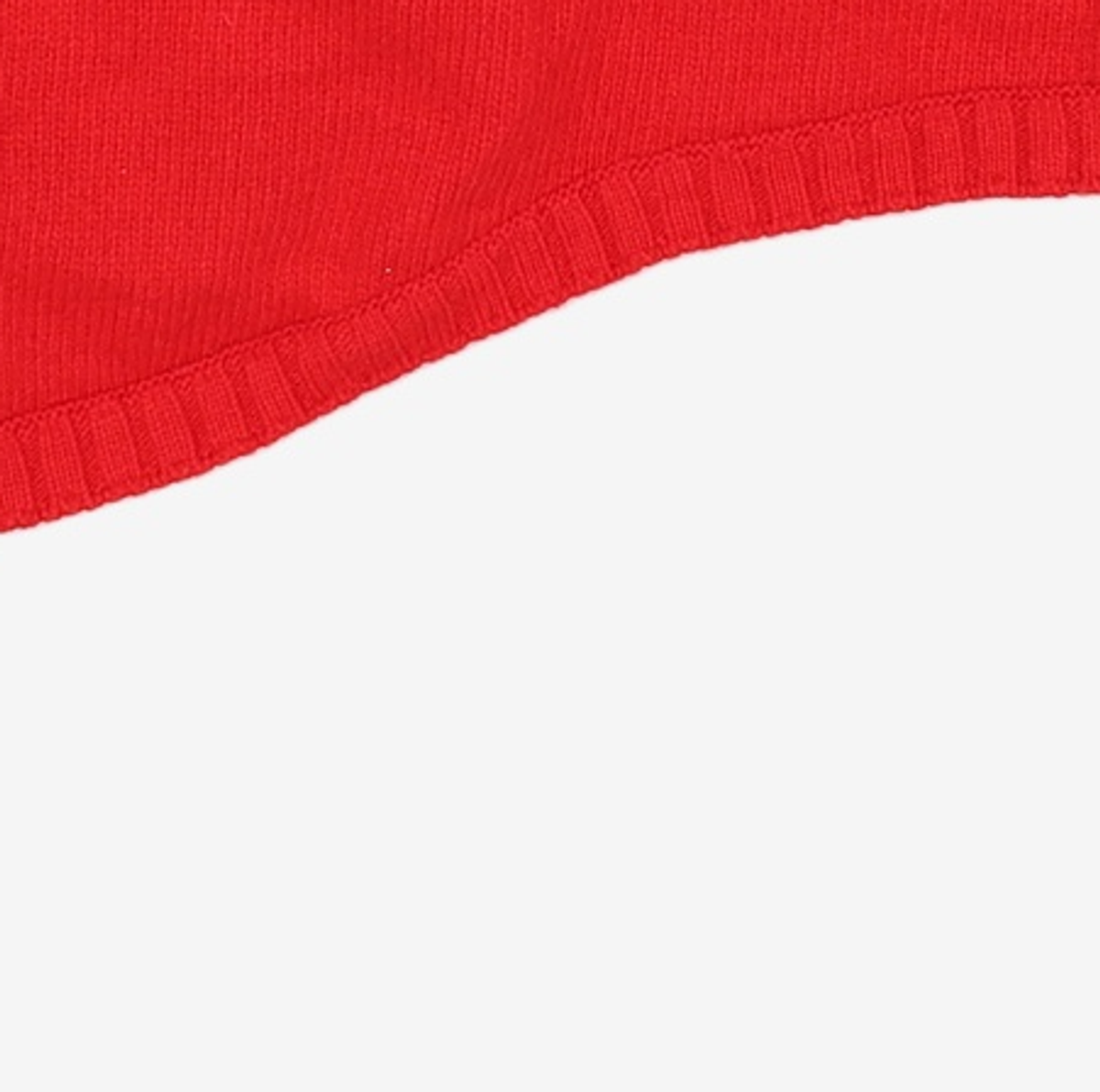 아이아이(EYEYE) LEATHER LOGO PATCH CABLE KNIT TOP_RED (EEON4NTR04W) FREE