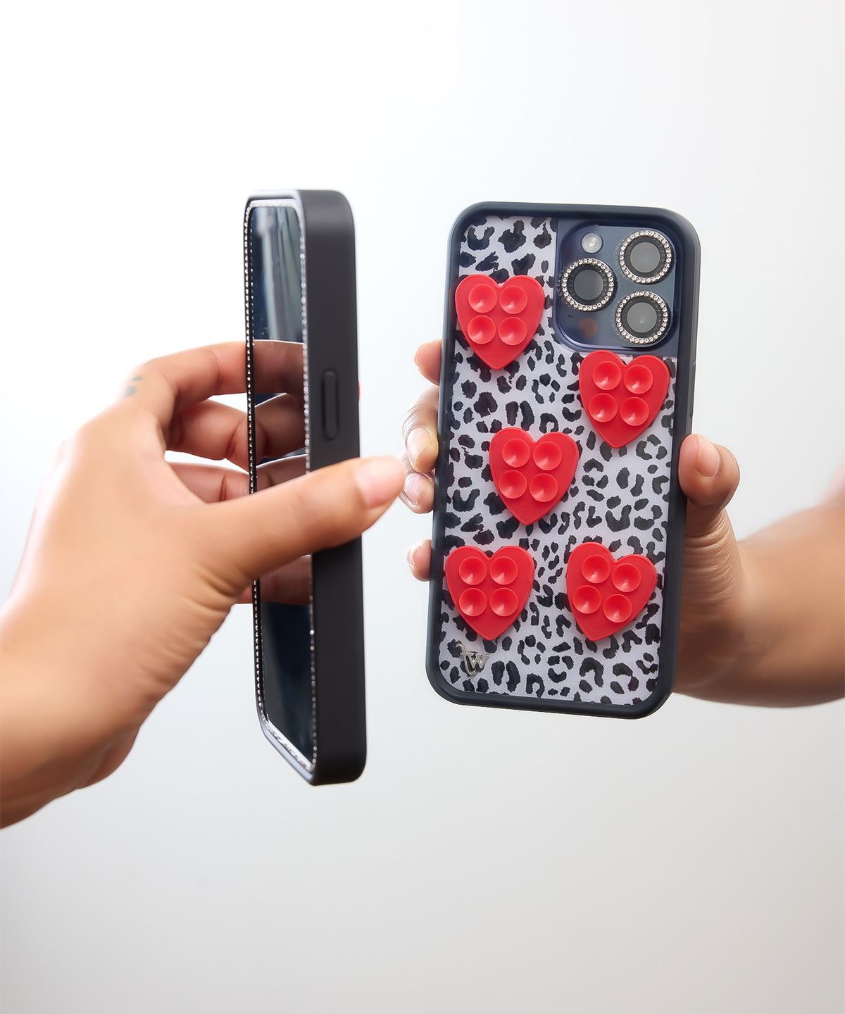 와일드플라워케이스(WILDFLOWERCASE) Mini Red Heart Stickeez 실리콘 흡착 패드 (5개입)