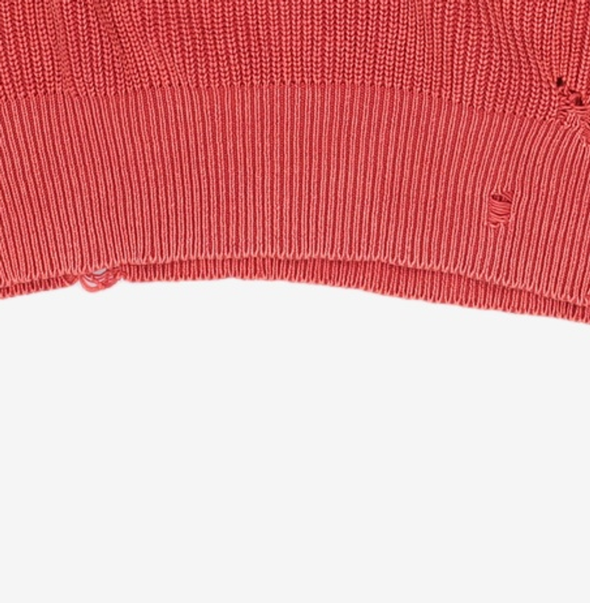 메종미네드(MAISON MINED) DAMAGE COLOUR DYE KNIT RED S