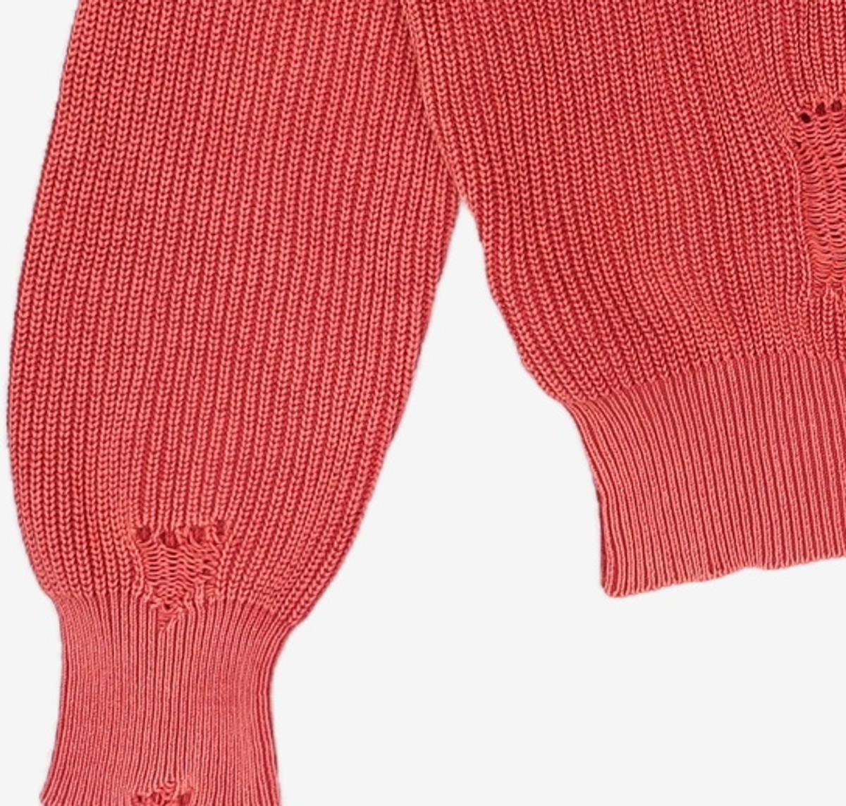 메종미네드(MAISON MINED) DAMAGE COLOUR DYE KNIT RED S