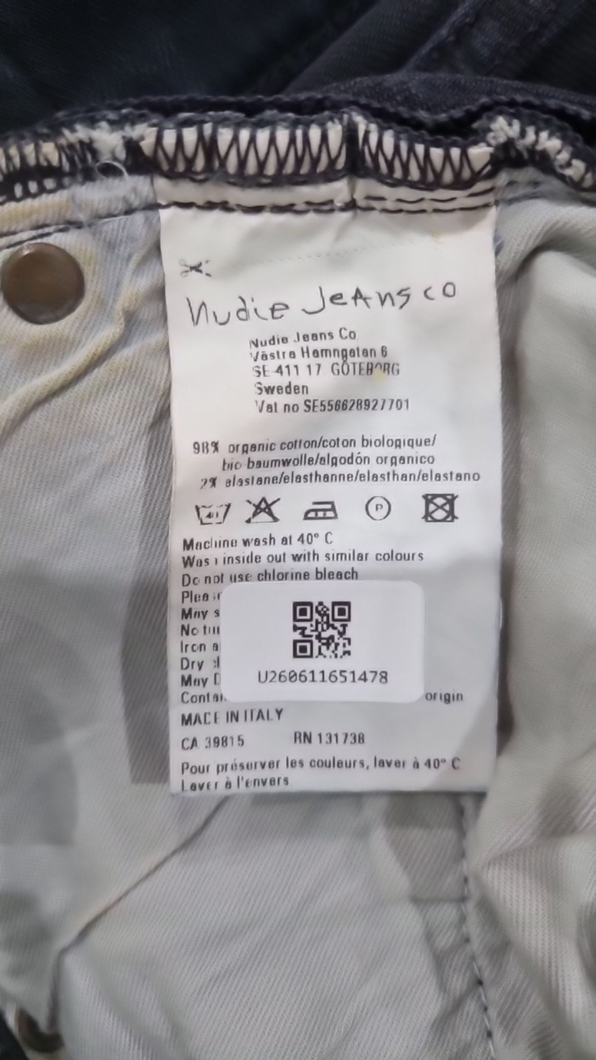 누디진(NUDIEJEANS) 청/데님 팬츠 32
