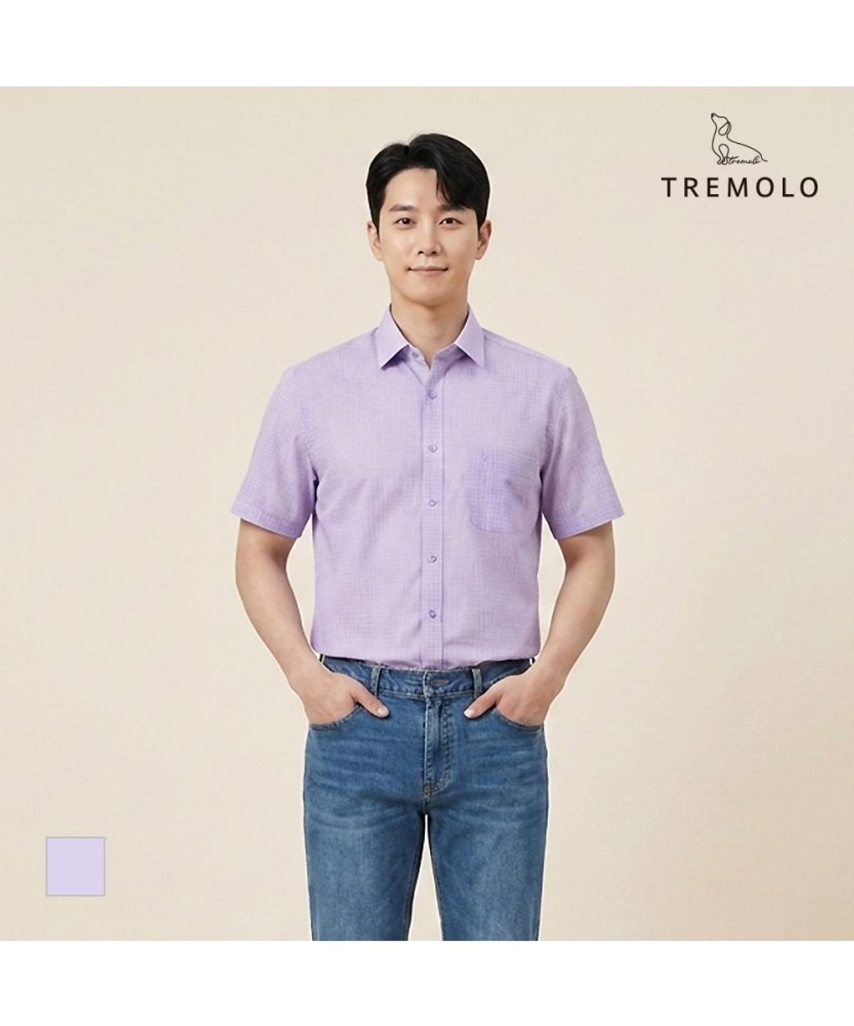 트레몰로(TREMOLO) 에어홀 프린트 D셔츠_TGBTS3M3411