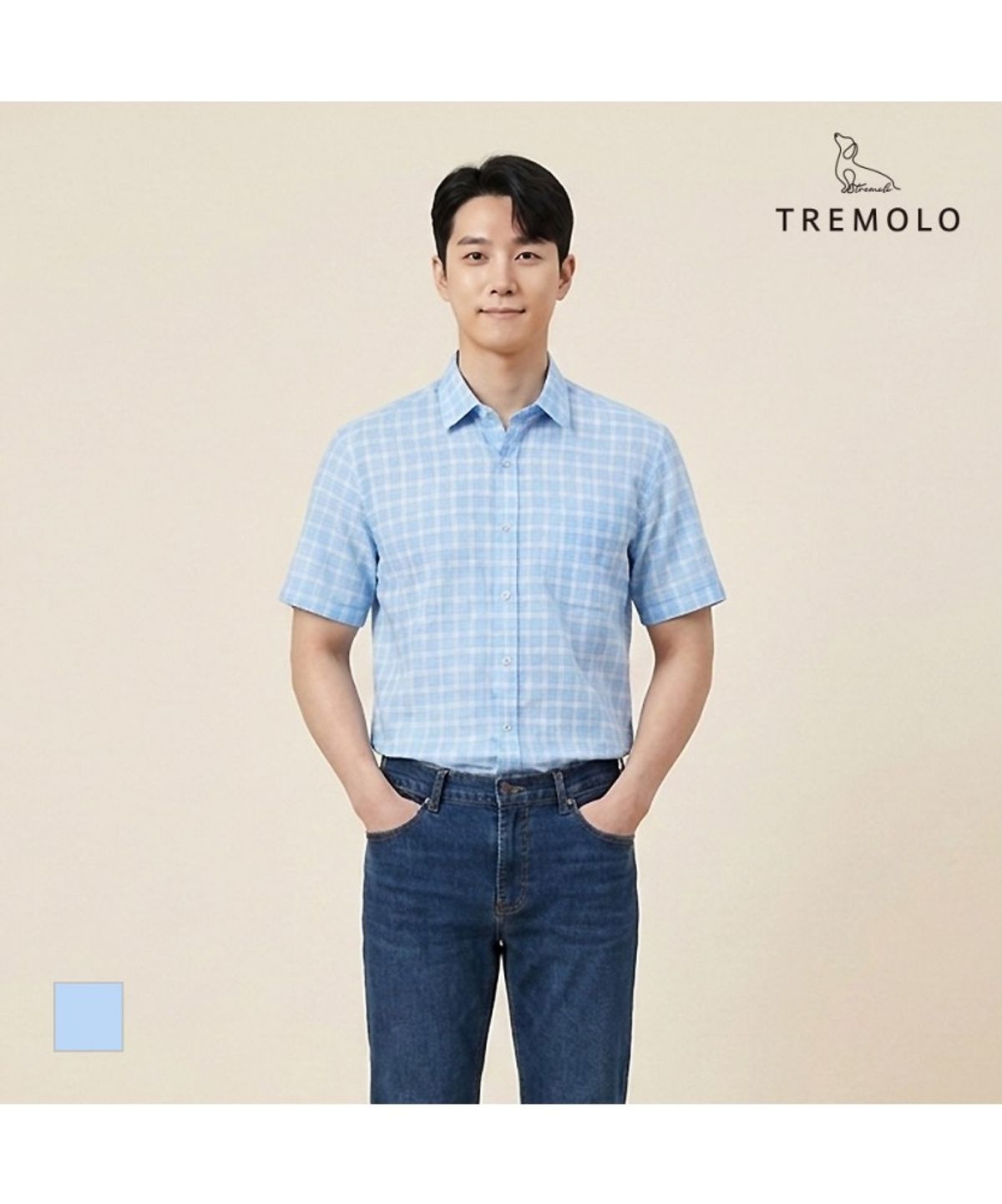 트레몰로(TREMOLO) 에어홀 프린트 남방_TRNNS3M3481