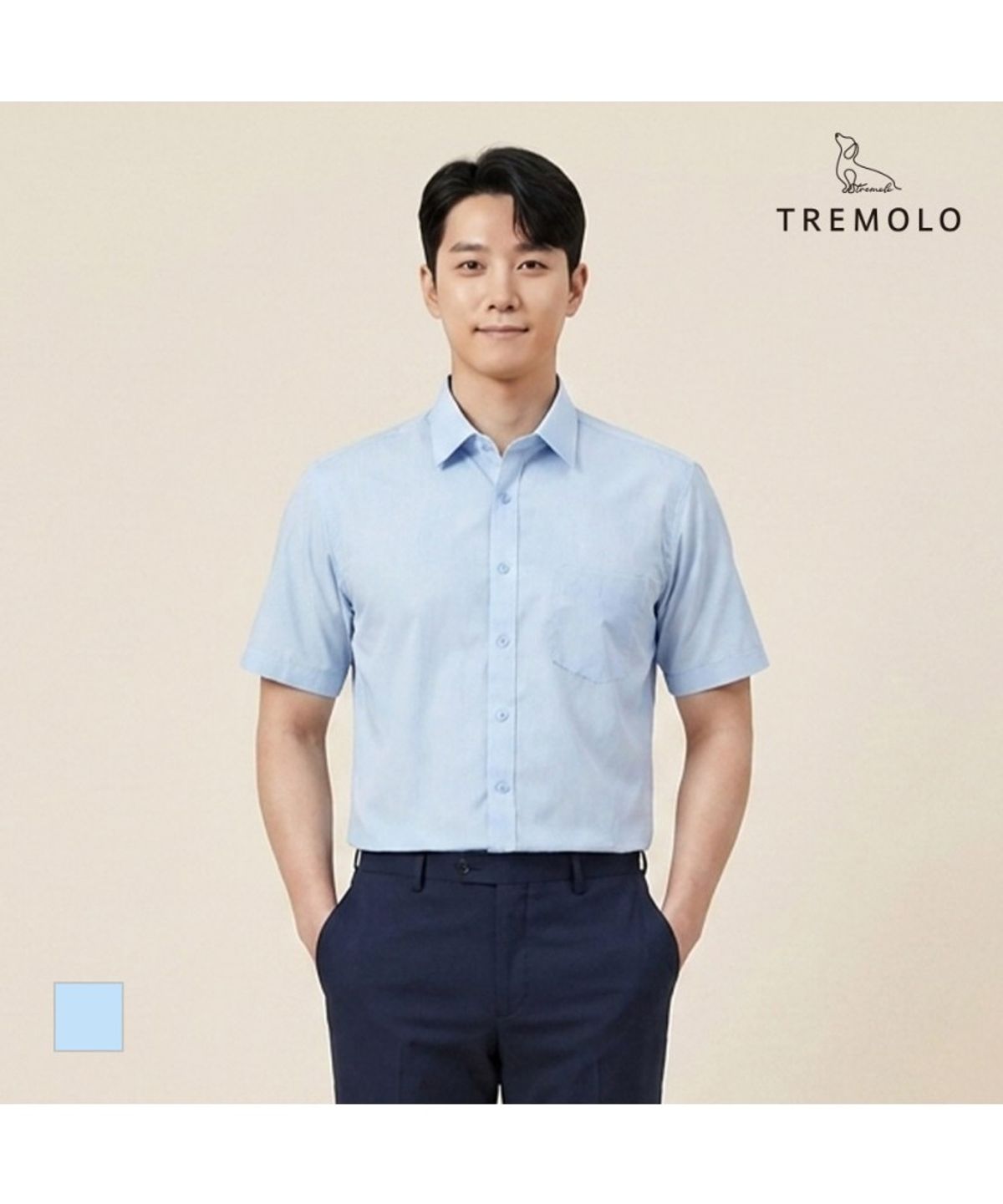 트레몰로(TREMOLO) 솔리드 D셔츠_TGBTS4Y3131