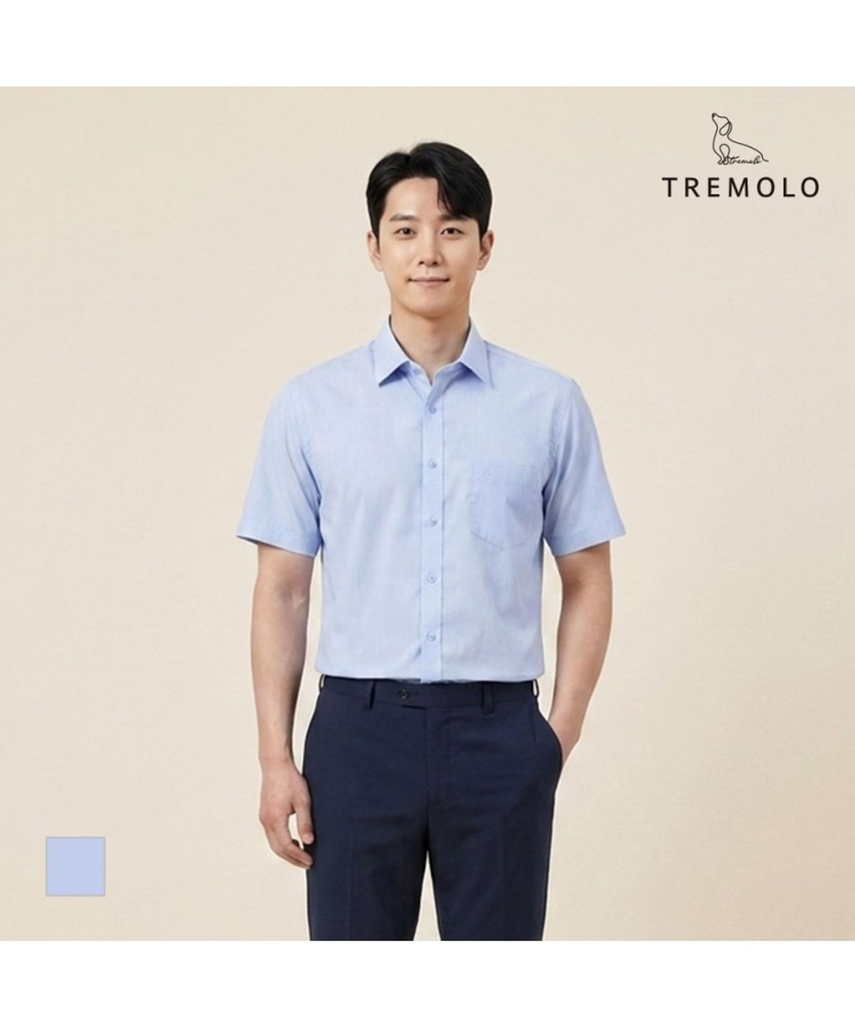 트레몰로(TREMOLO) 솔리드 D셔츠_TGBTS4Y3141