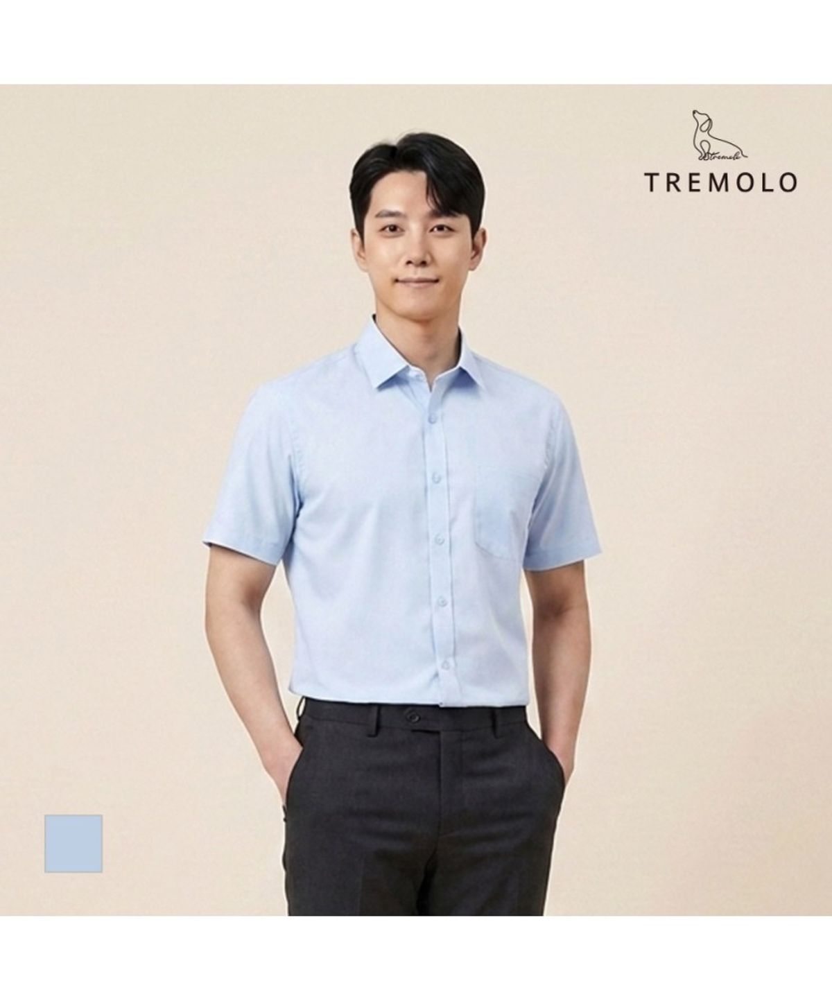 트레몰로(TREMOLO) 솔리드 D셔츠_TGNTS4Y3161