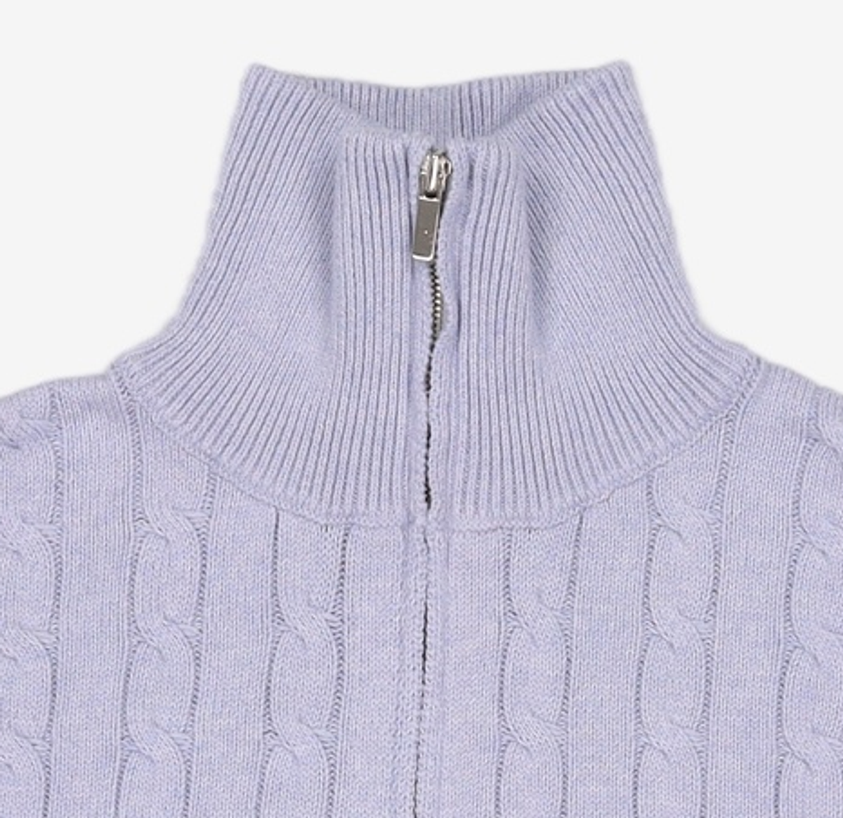 세컨모놀로그(SECONDMONO) Heavyweight Cable Half Zip Knit [SKYBLUE]_COOSKT042SKYBLUE L