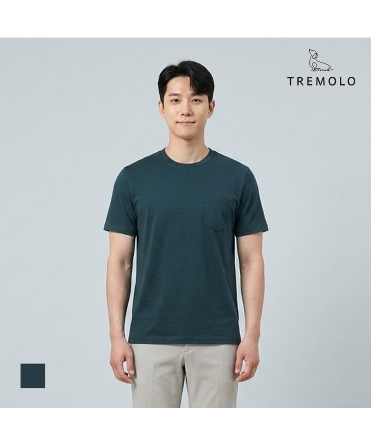 트레몰로(TREMOLO) 라운드 솔리드 티셔츠_TRBAS3Y2531