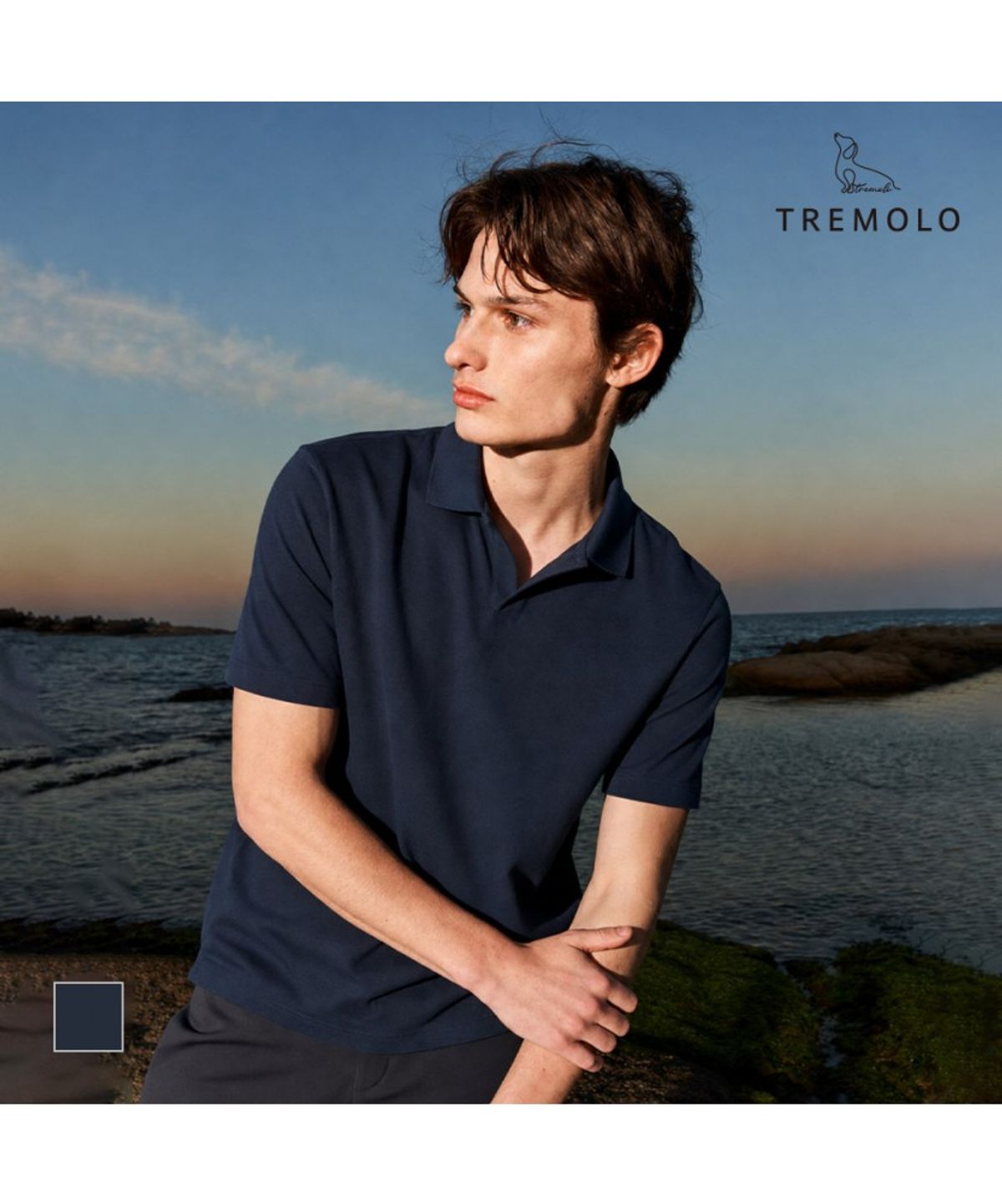 트레몰로(TREMOLO) Y에리 솔리드 티셔츠_TRNAS3Y2481