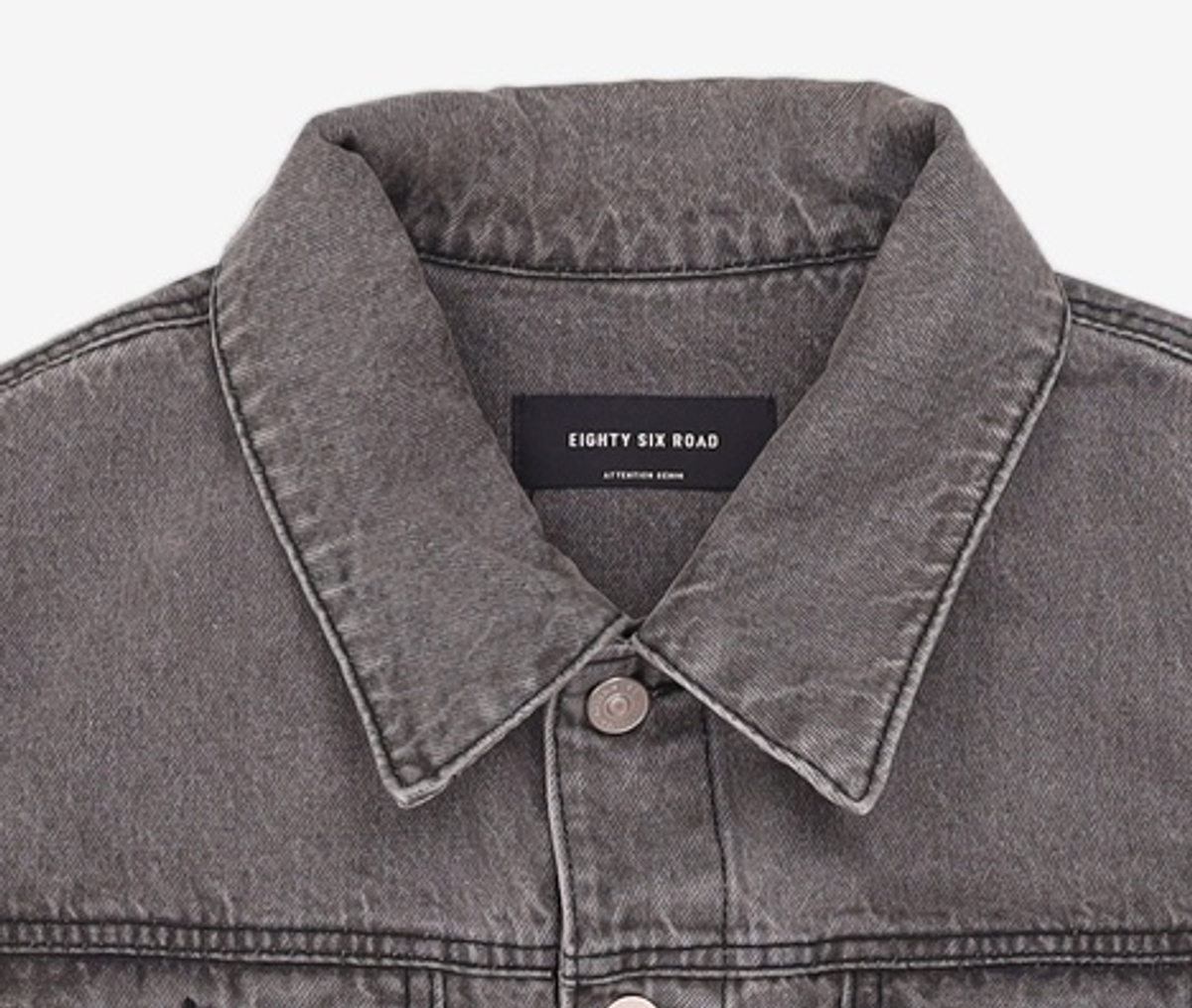 86로드(86ROAD) SOLID WASHING DENIM TRUCKER GREY S