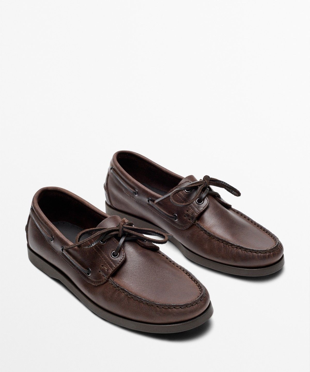 마시모두띠(MASSIMO DUTTI) 가죽 보트 슈즈