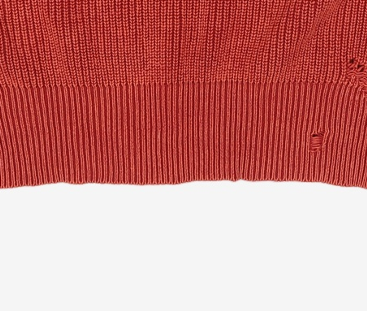 메종미네드(MAISON MINED) DAMAGE COLOUR DYE KNIT RED M