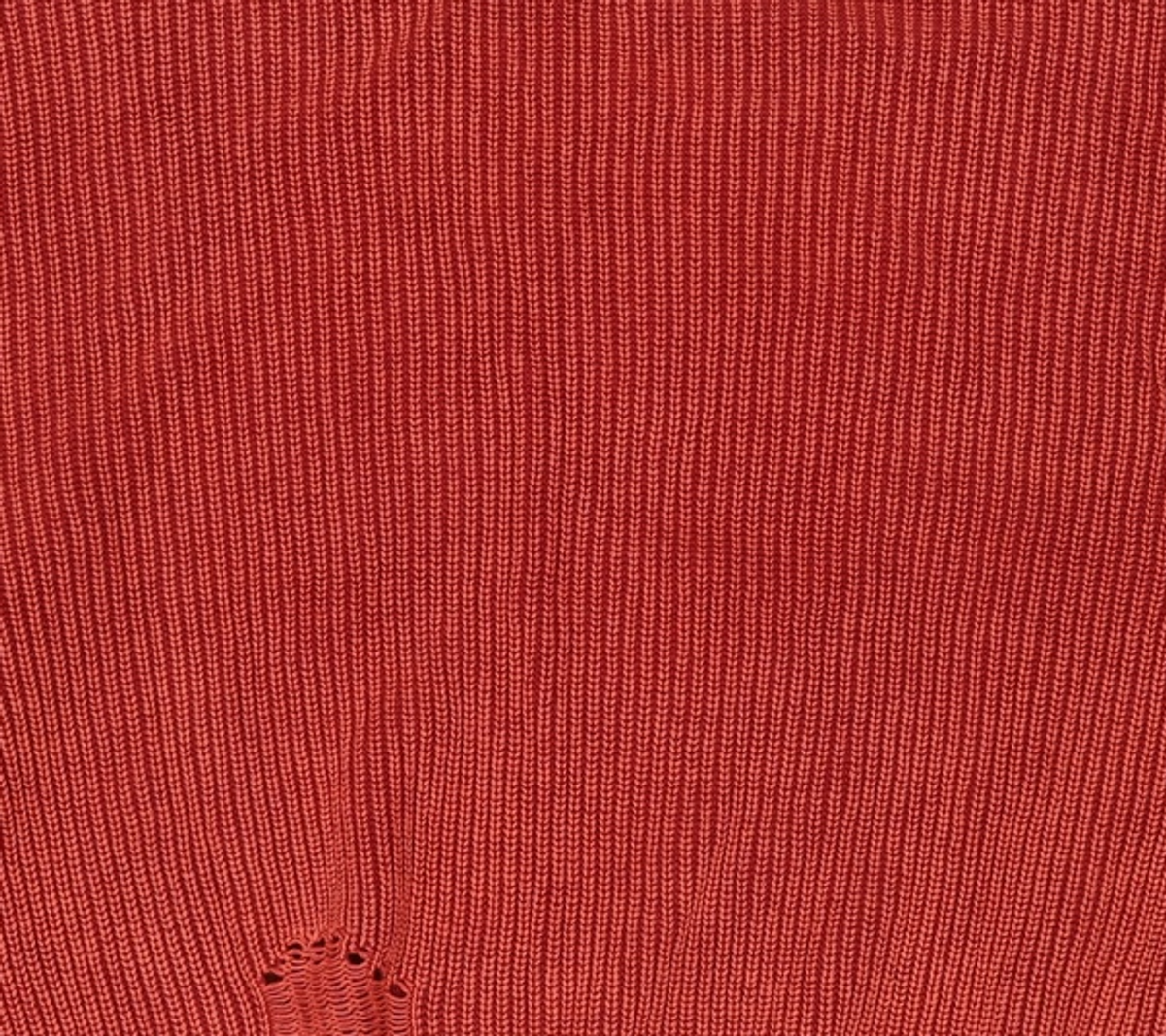 메종미네드(MAISON MINED) DAMAGE COLOUR DYE KNIT RED M