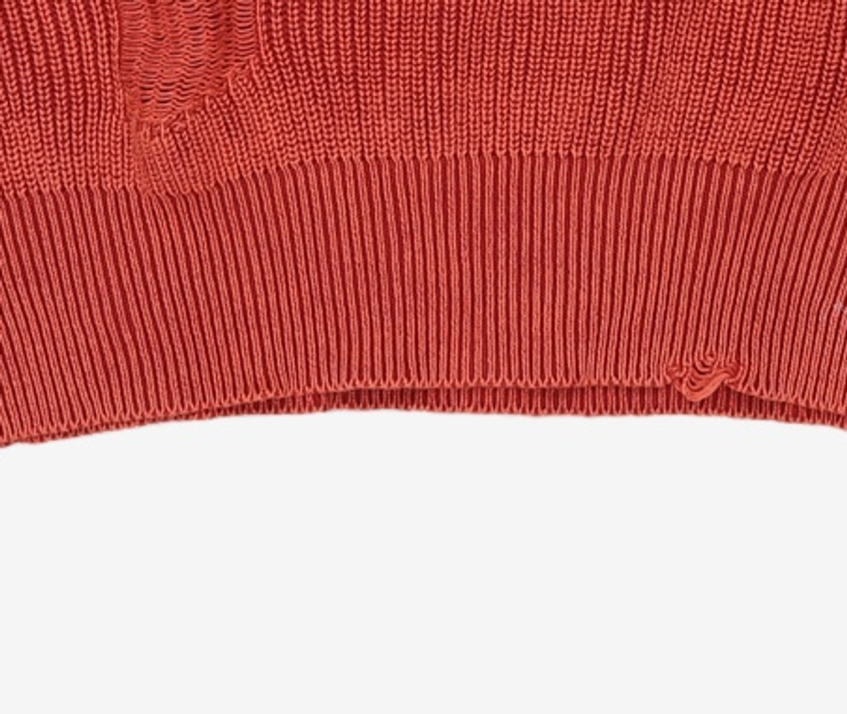 메종미네드(MAISON MINED) DAMAGE COLOUR DYE KNIT RED M