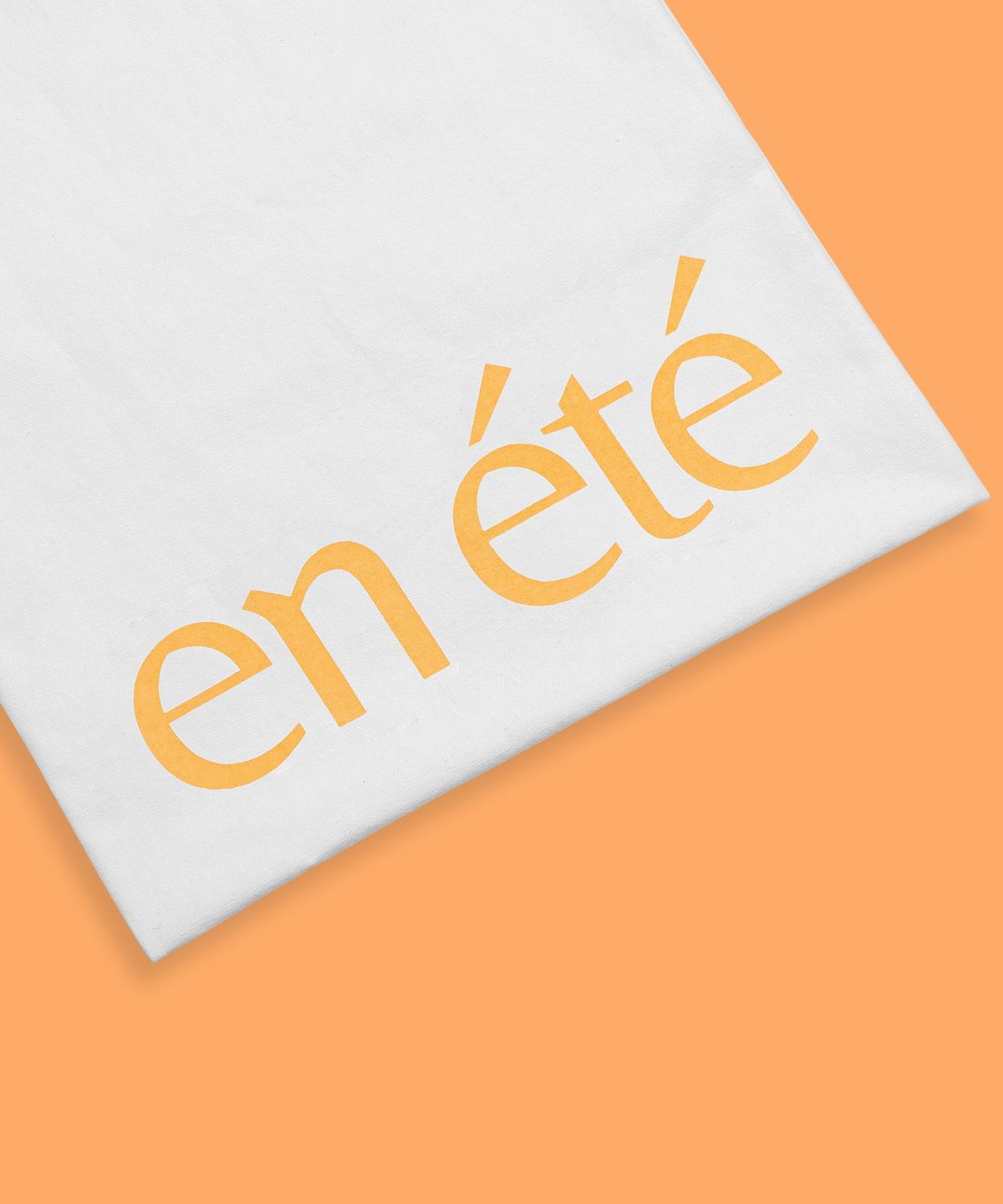 앙에떼(EN ÉTÉ) A013 (오프-화이트/오렌지옐로우 로고)_앙에떼 시즈널 화이트 라인
