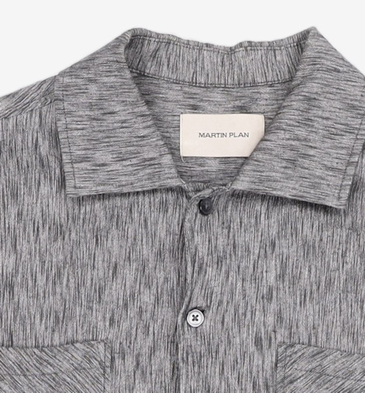 마틴플랜(MARTIN PLAN) Bias Stripe Half Shirts - GREY