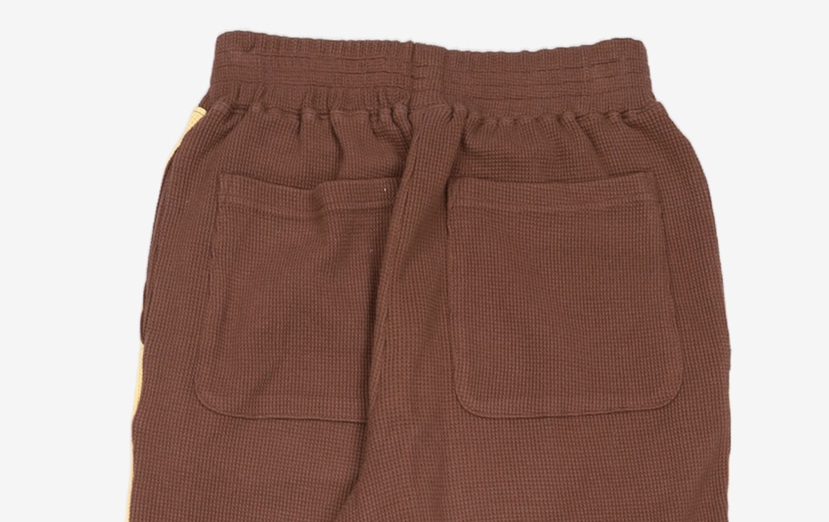 기준(KIJUN) Flared Lounge Pants Brown Yellow S