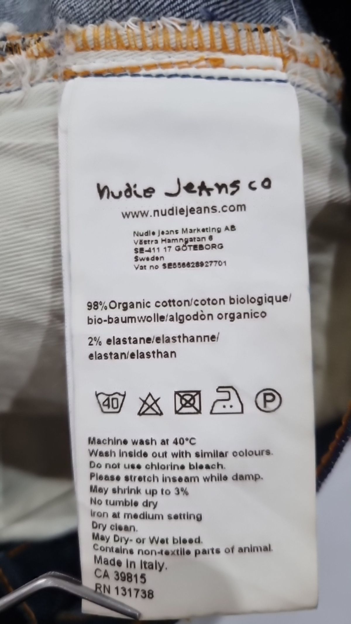 누디진(NUDIEJEANS) 청/데님 팬츠