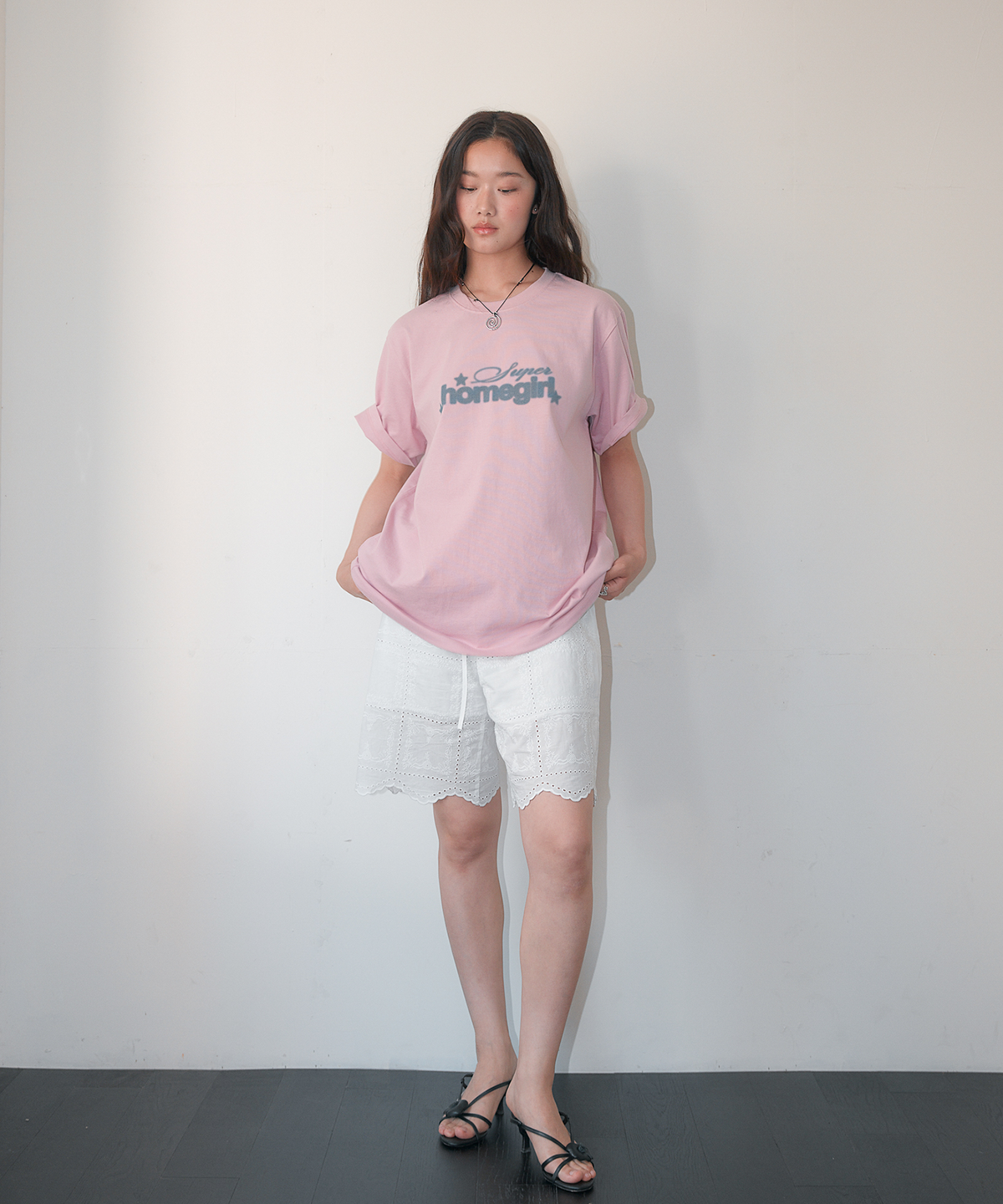 홈바디띵즈(HOMEBODY THINGS) Homegirl Graphic Tee (PINK)