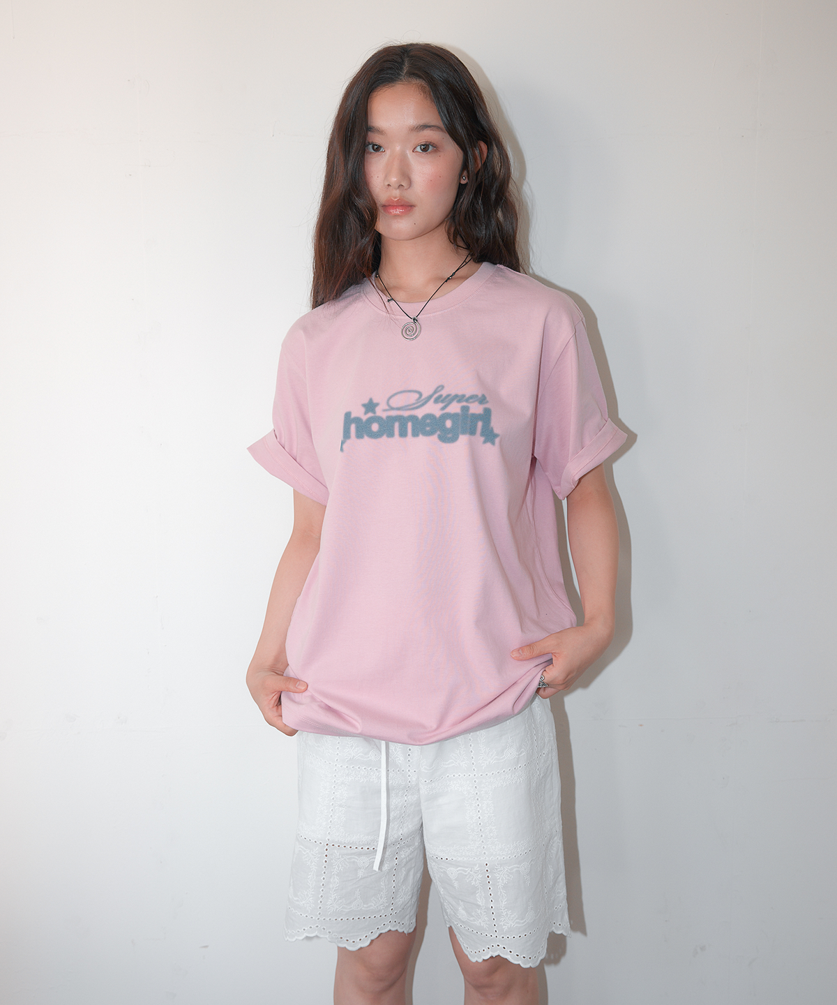 홈바디띵즈(HOMEBODY THINGS) Homegirl Graphic Tee (PINK)