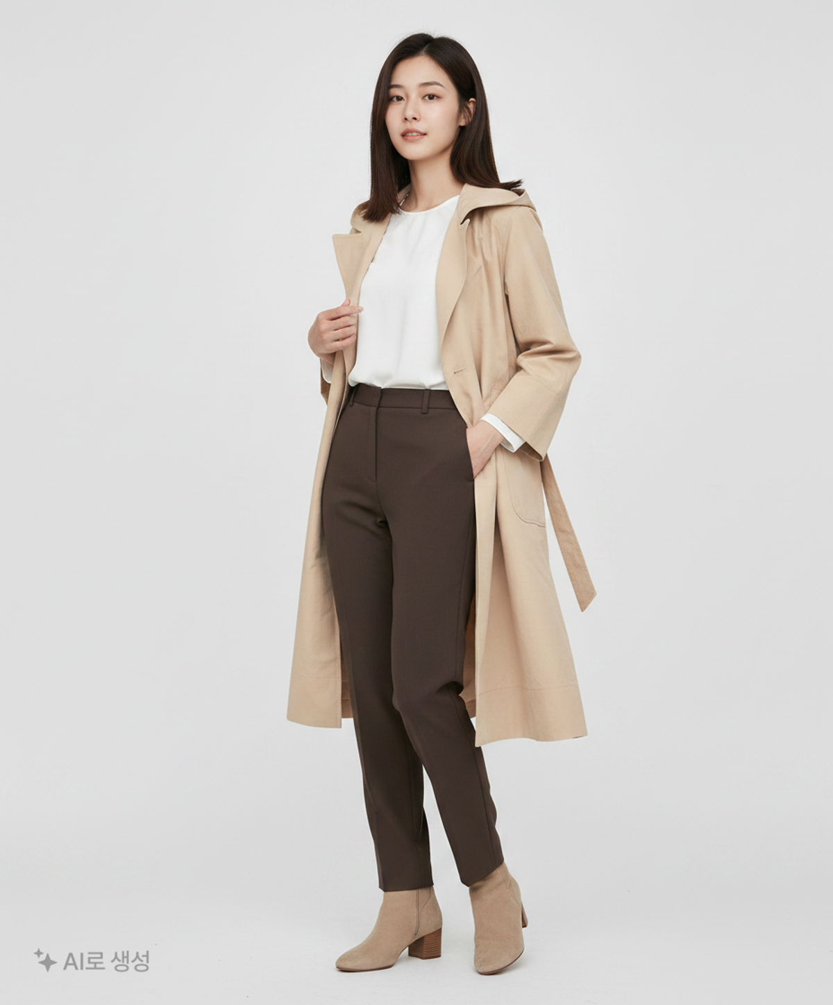 레미(LEMME) HOODY TRENCH COAT (BEIGE) FREE