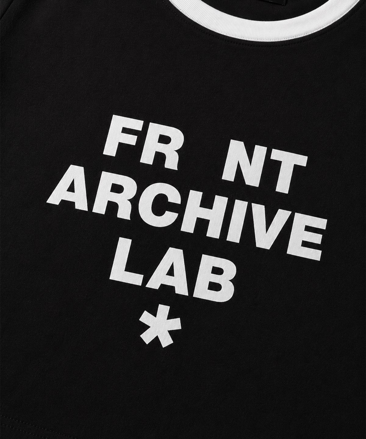프론트아카이브랩(FRONT ARCHIVE LAB) HEART 헤비웨이트 링거 반팔 티셔츠 [블랙]
