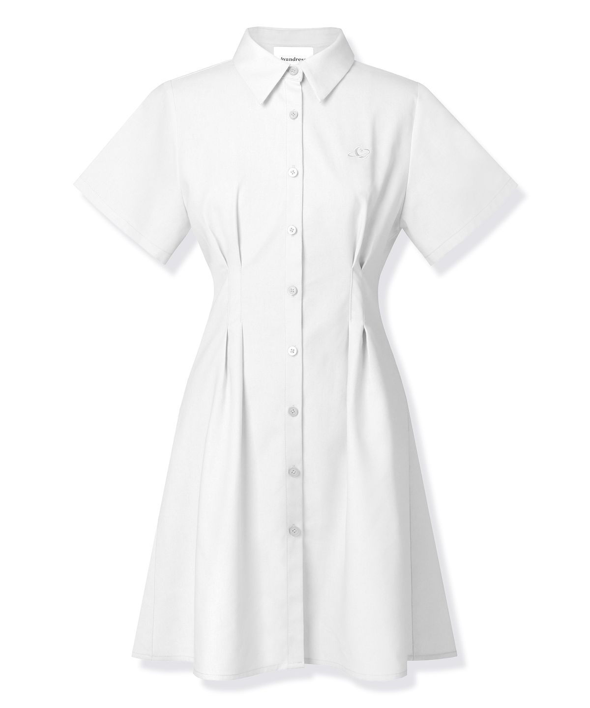 어반드레스(AVANDRESS) French Linen Like Slim Shirt Dress WHITE
