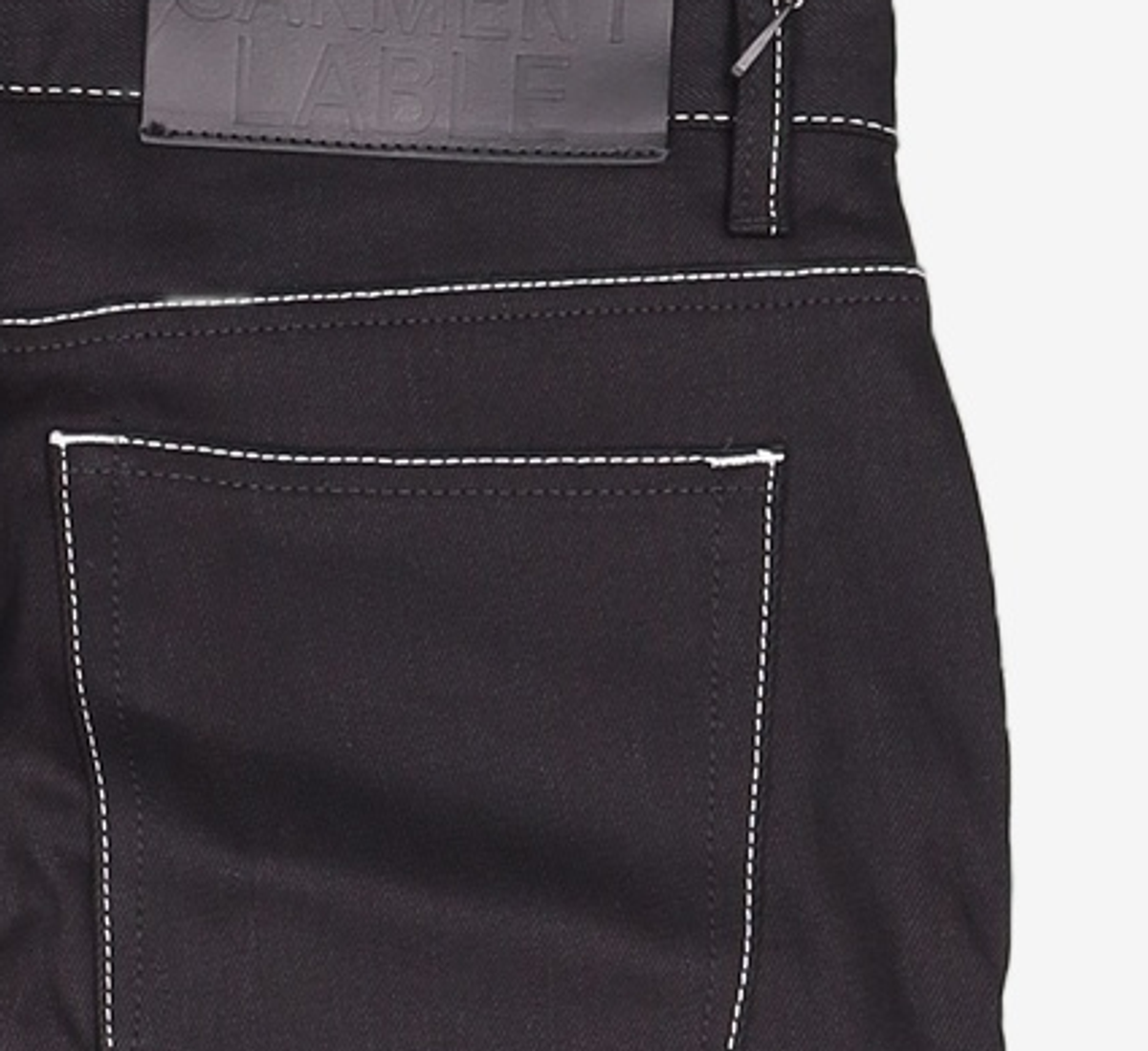 가먼트레이블(GARMENT LABLE) Denim Roll-up Pants - Stitch Black XL