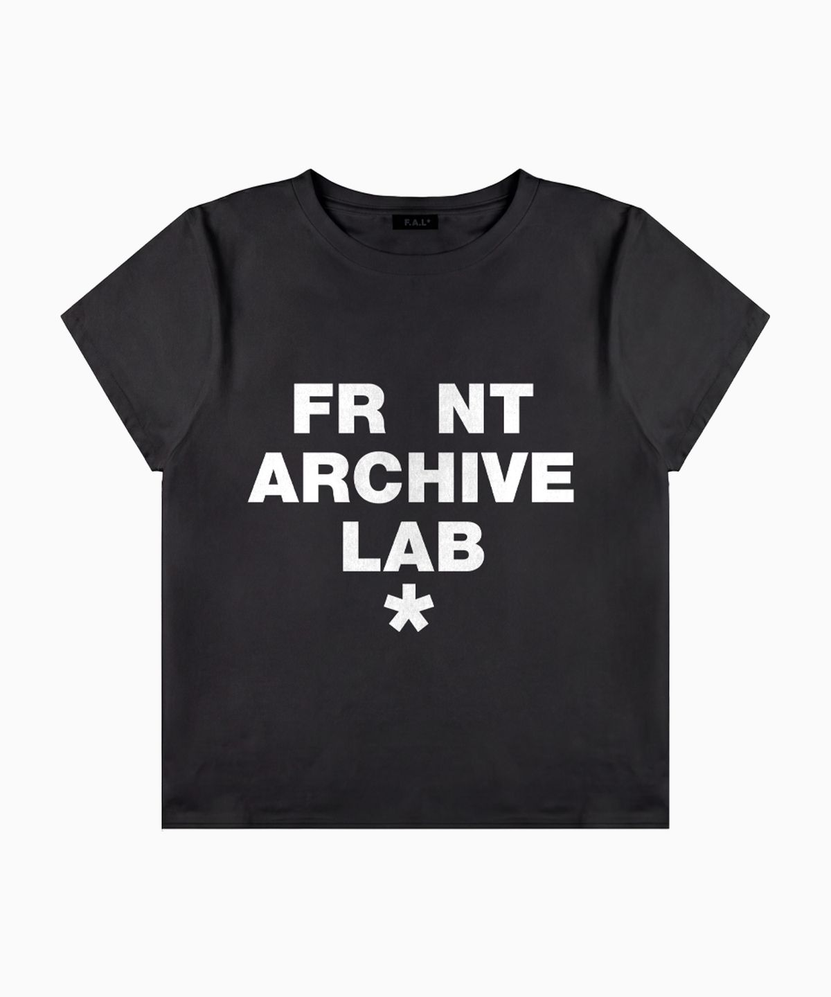 프론트아카이브랩(FRONT ARCHIVE LAB) HEART 우먼 크롭 반팔 티셔츠 [블랙]