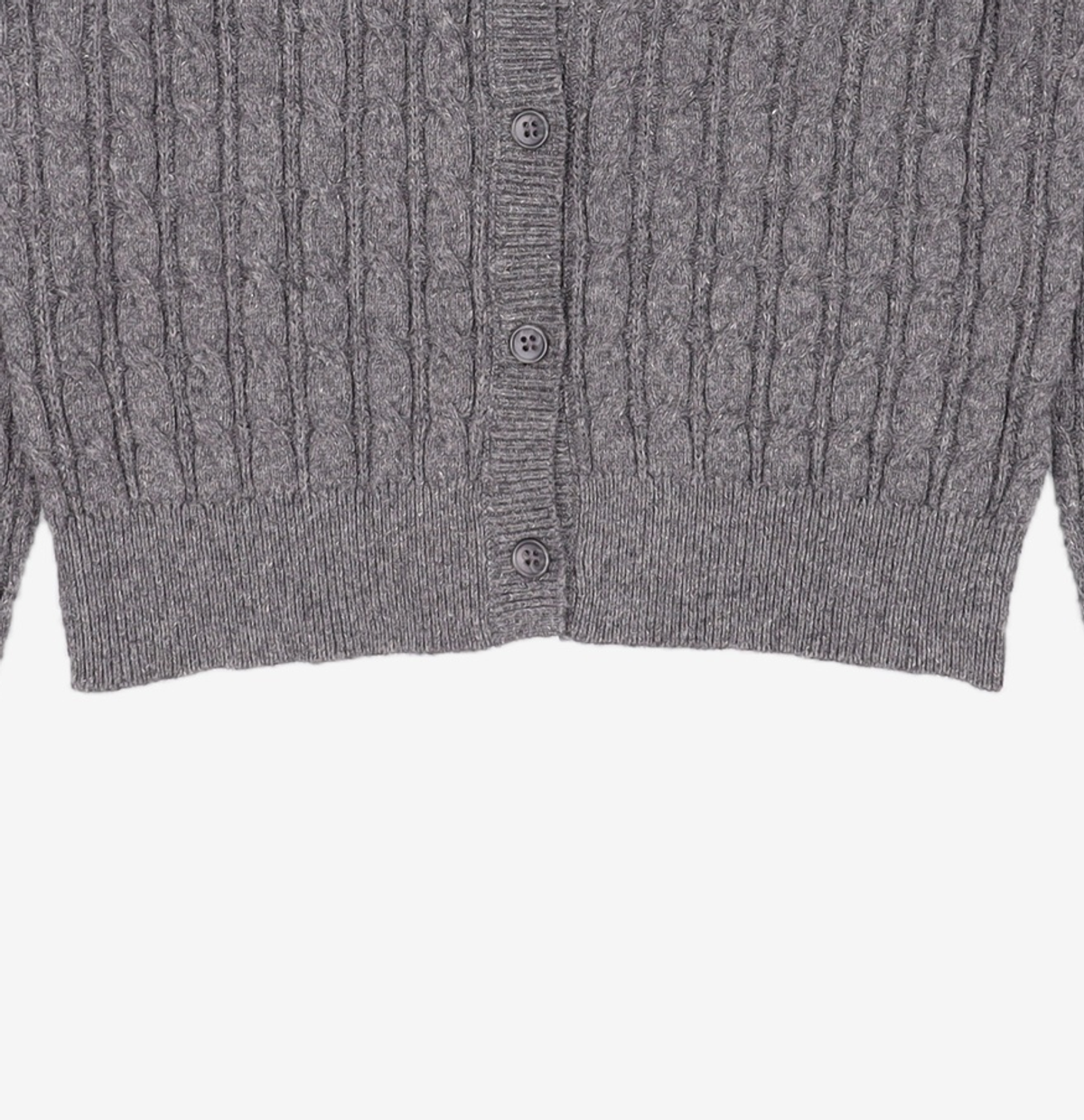미쏘(MIXXO) 라운드넥 케이블 가디건_MIWCKET43T S