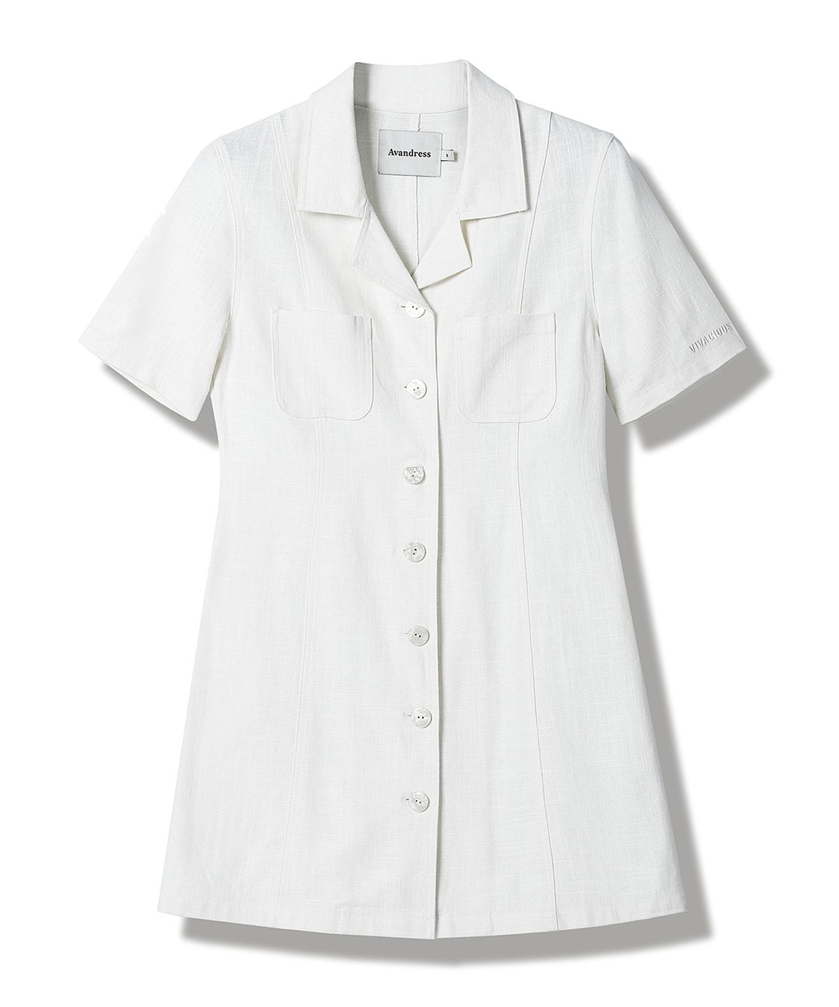 어반드레스(AVANDRESS) Linen Like jacket dress WHITE