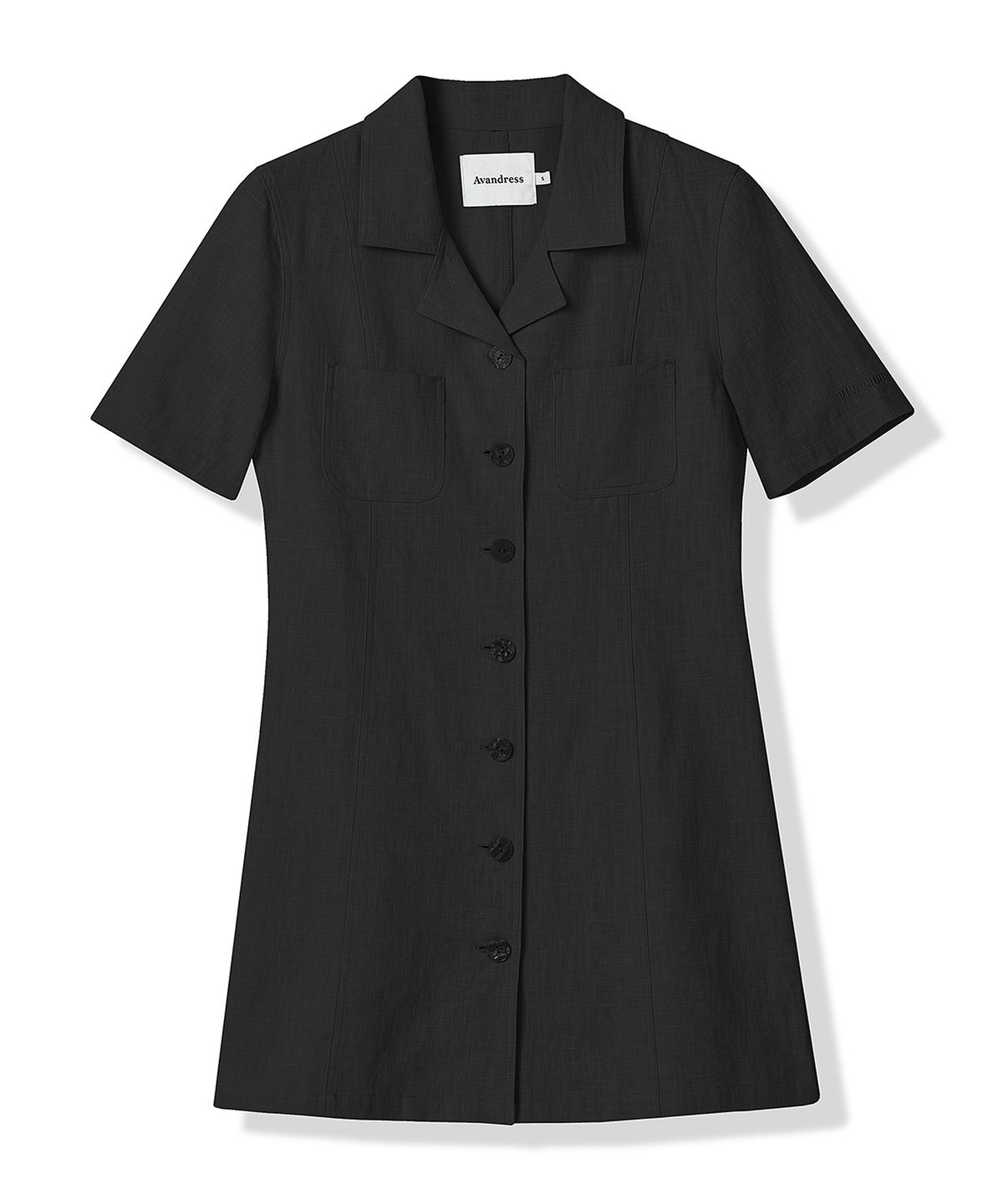 어반드레스(AVANDRESS) Linen Like jacket dress BLACK