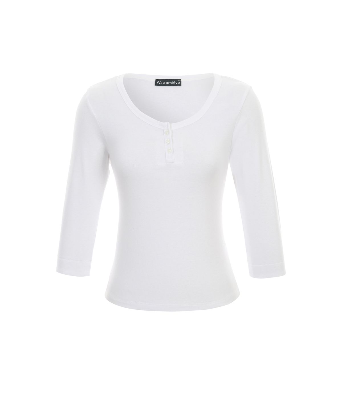 더블에스씨 아카이브(WSC ARCHIVE) Lace hidden button Tee 002