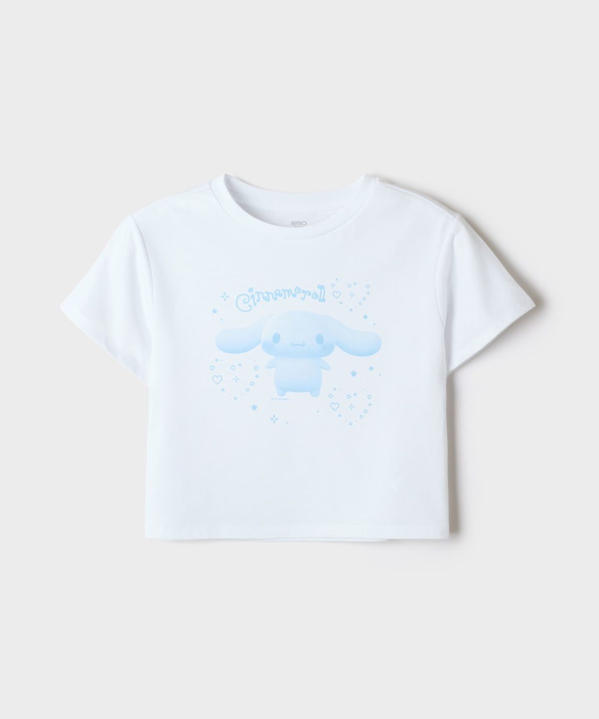 스파오 키즈(SPAO KIDS) [키즈] (산리오캐릭터즈) 여아 크롭 반팔티(Light Blue)_SPRPG37KG3