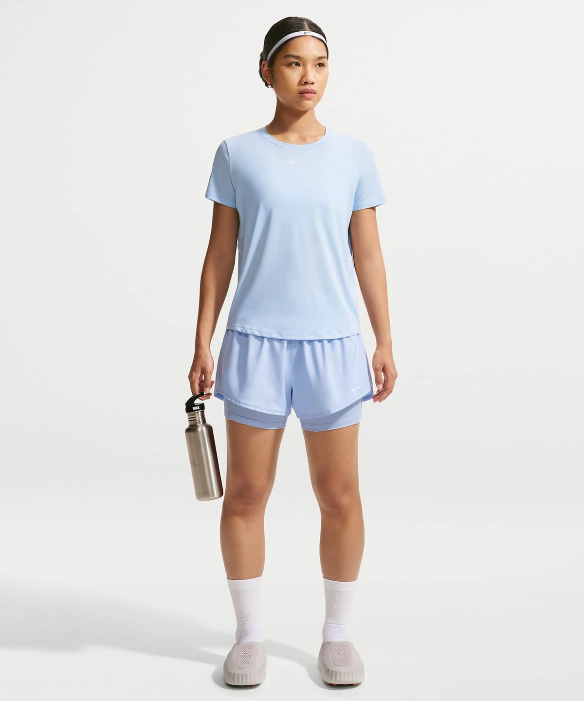 나이키(NIKE) 원 클래식 드라이 핏 반소매 탑 W - 하이드로젠 블루:화이트 / FN2799-408