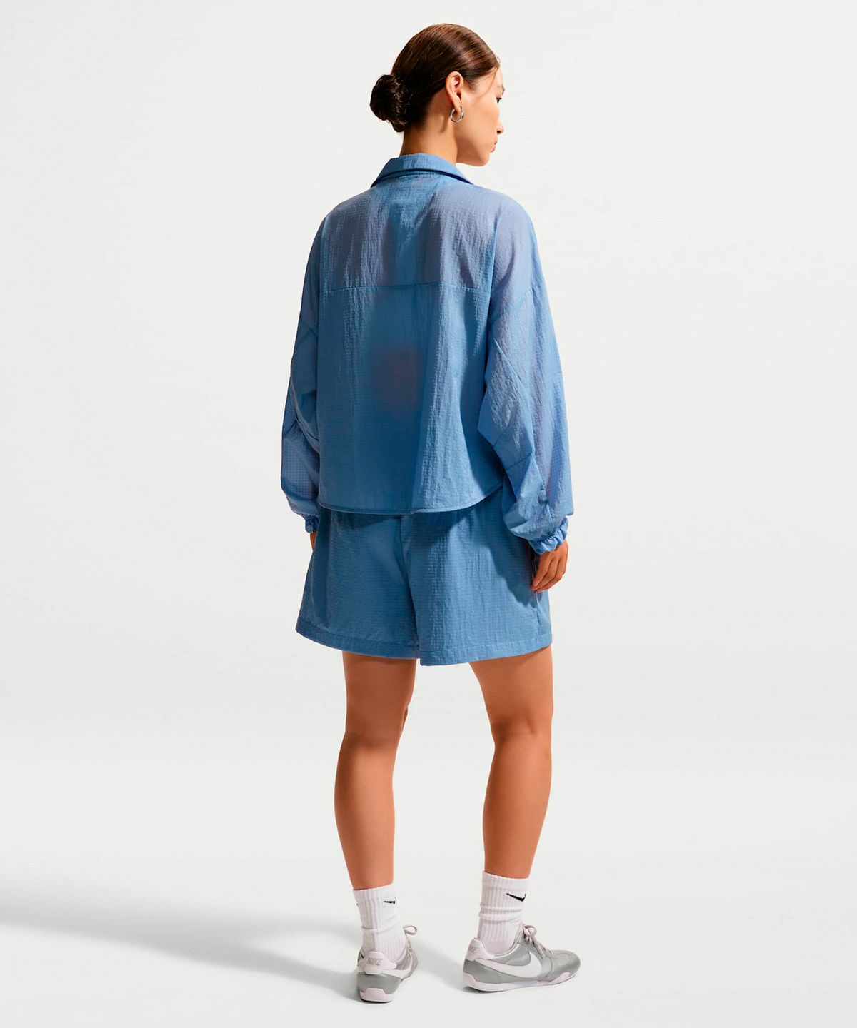 나이키(NIKE) 스포츠웨어 루즈 핏 하이웨이스트 경량 립스탑 쇼츠 W - 워크 블루 / IF0564-486