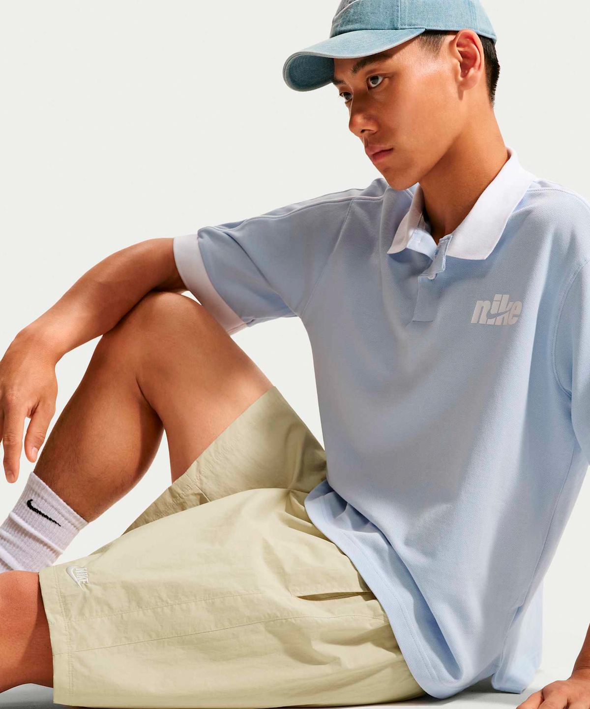 나이키(NIKE) 스포츠웨어 클럽 스포츠 쇼츠 M - 라이트 카키:화이트 / IF0845-229