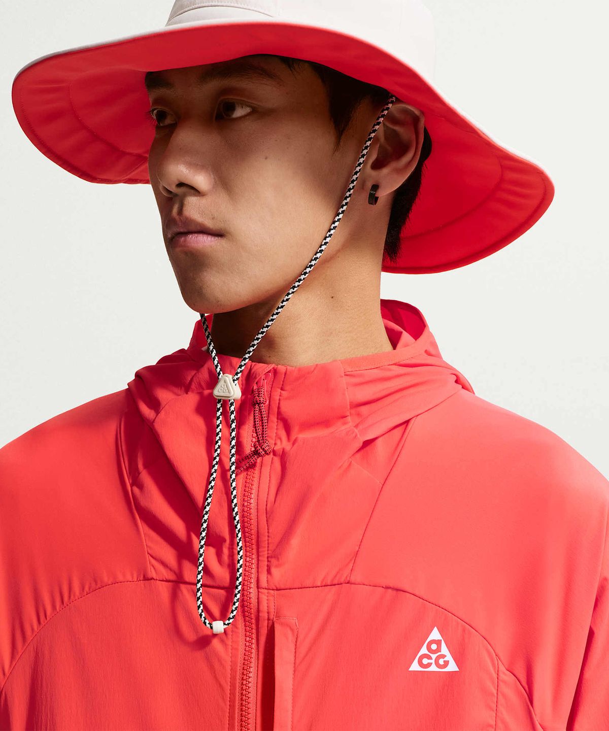 나이키(NIKE) ACG 파이브 타워스 UV 프로텍션 재킷 - 라이트 크림슨:서밋 화이트 / IF0960-696